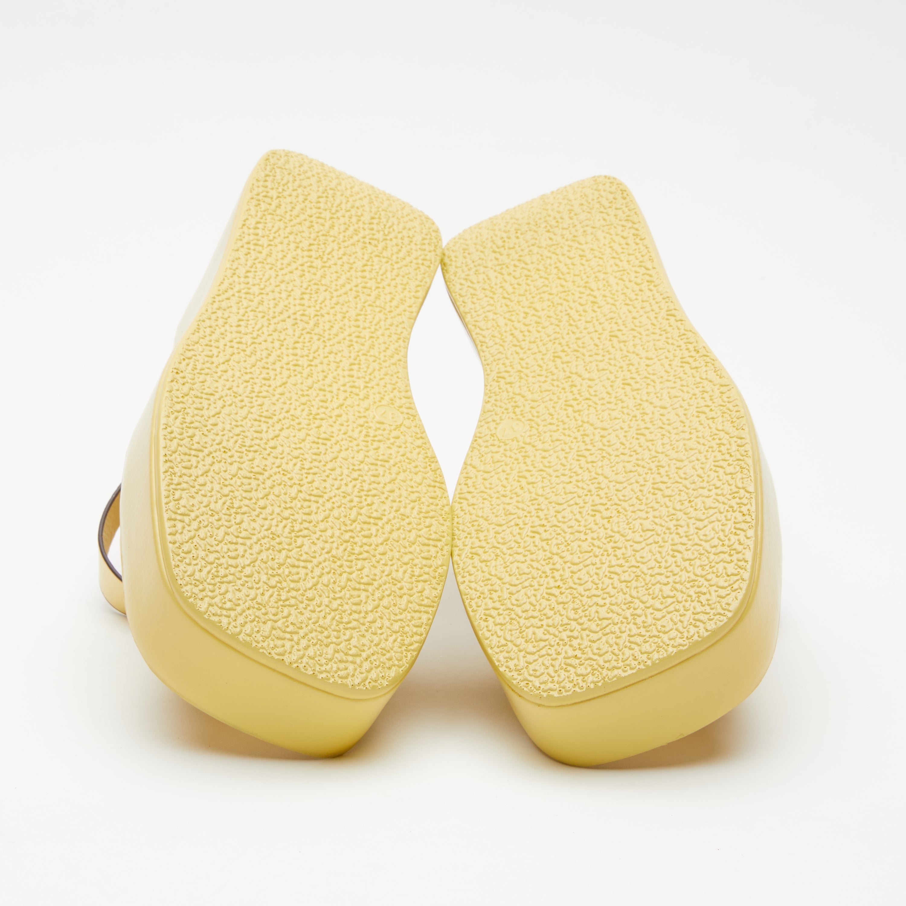 Azura Barbay Slingback women's wedge sandal in yellow with leather upper and buckle detail