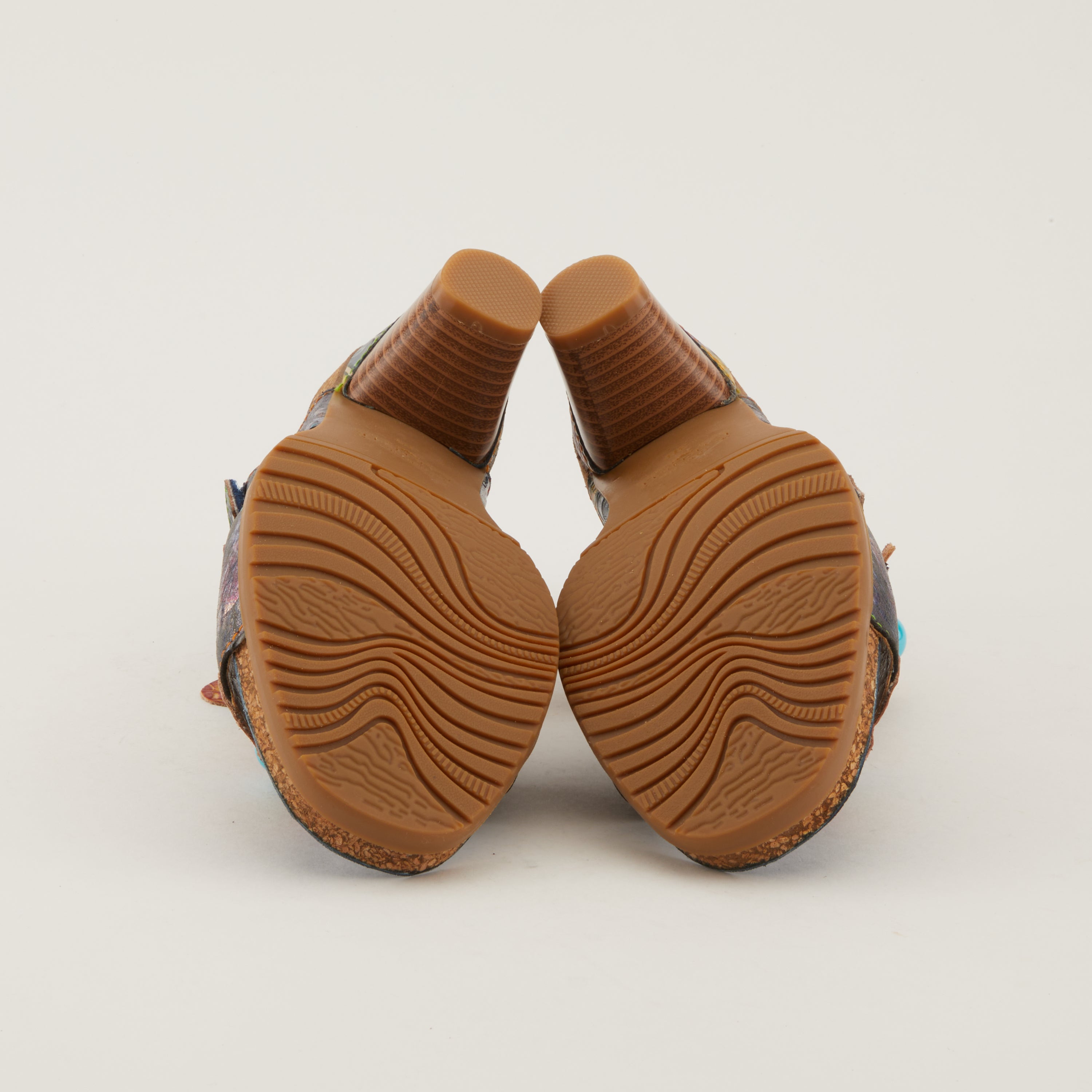 L'Artiste L'ARTISTE BARI PLATFORM SANDALS sandal in navy multi with handcrafted leather design