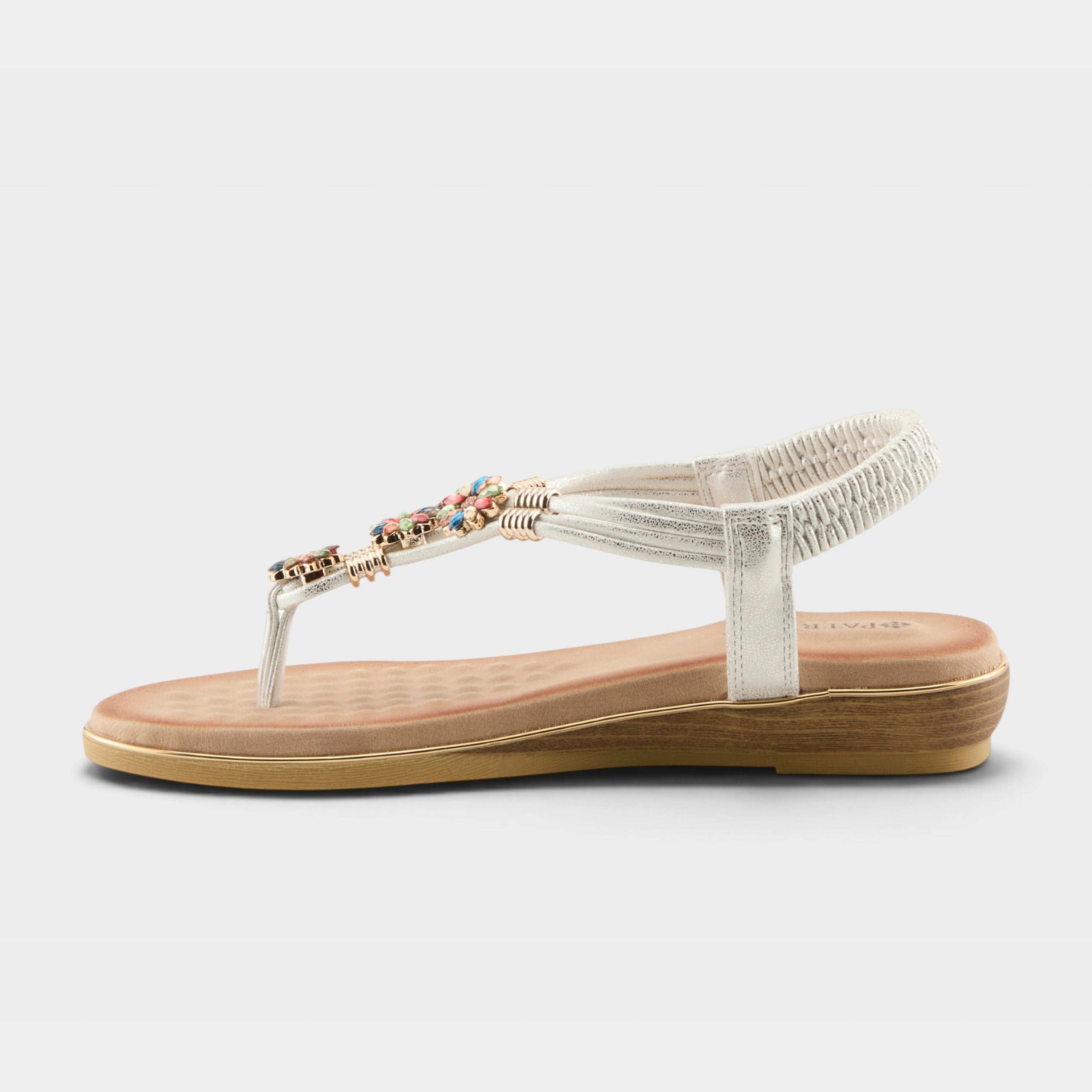 Patrizia Beamie White Metallic Sandal
