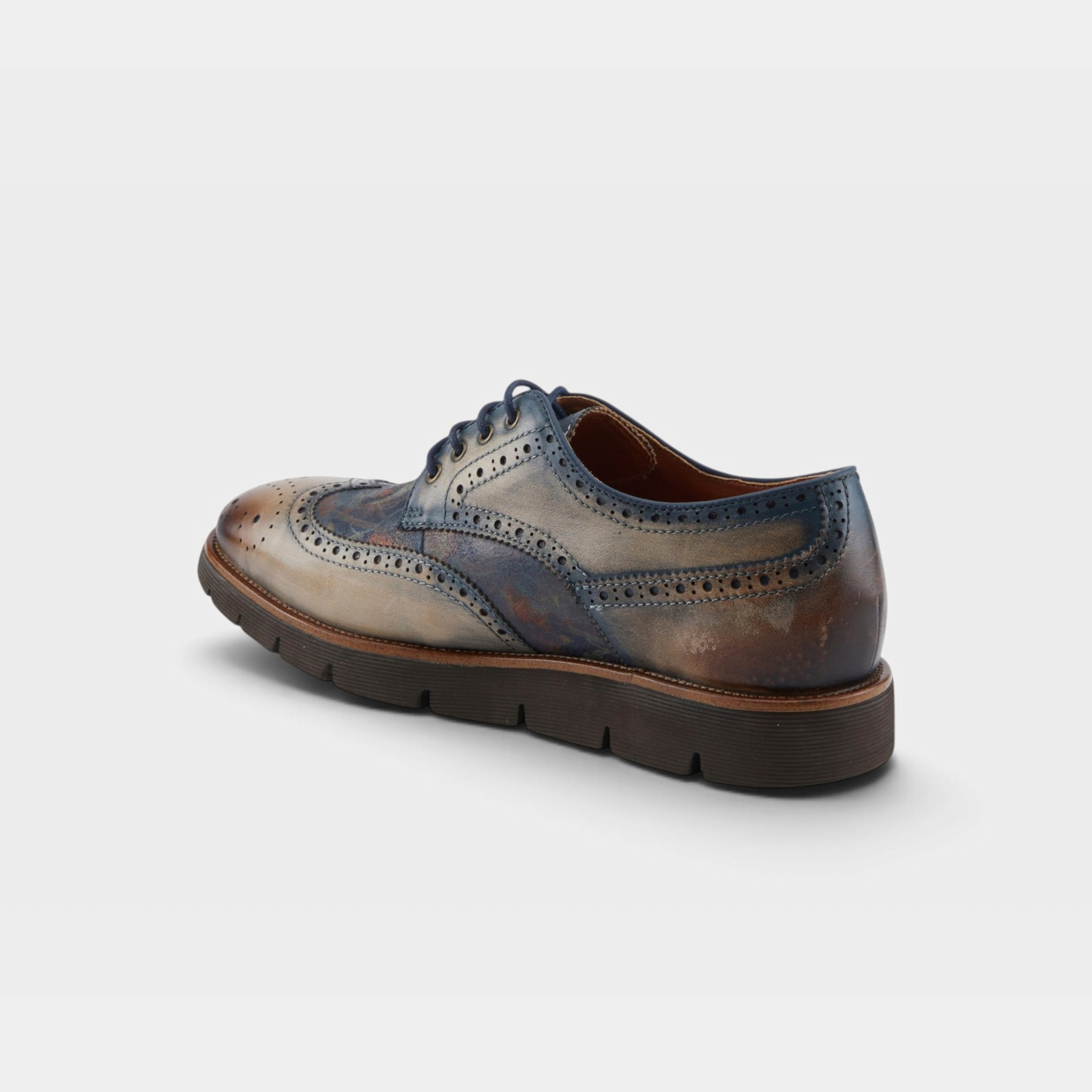 L'Artiste Men Beaufort Taupe Multi Oxford Shoe