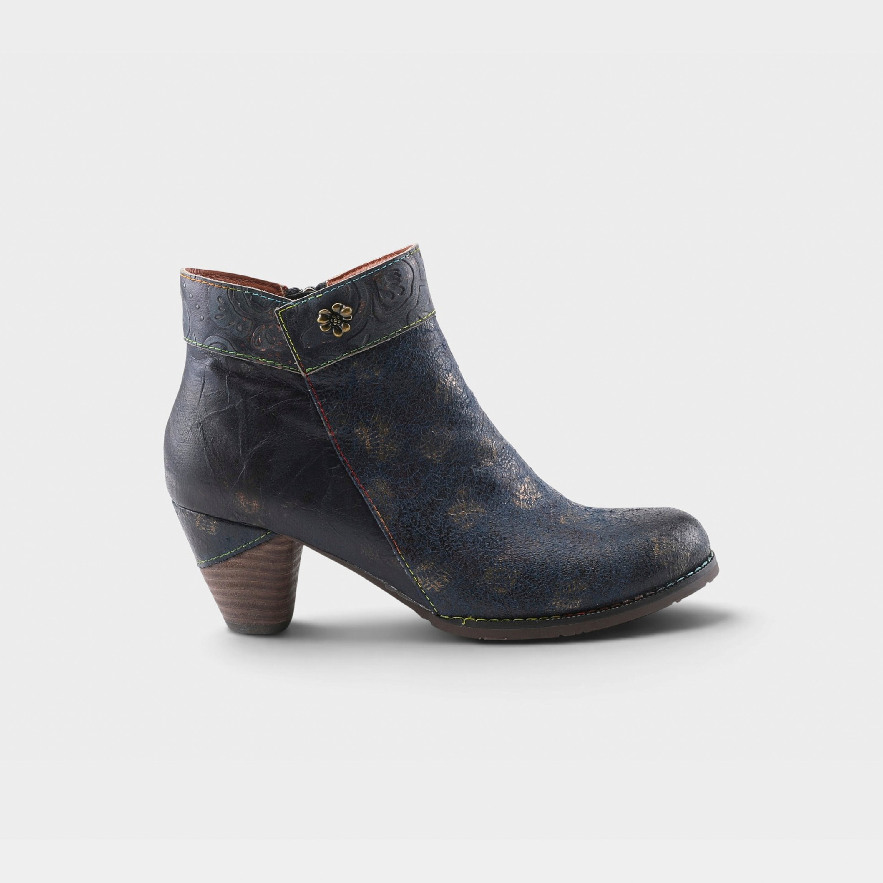 L'Artiste Bestlove boots in Navy Multi, hero view