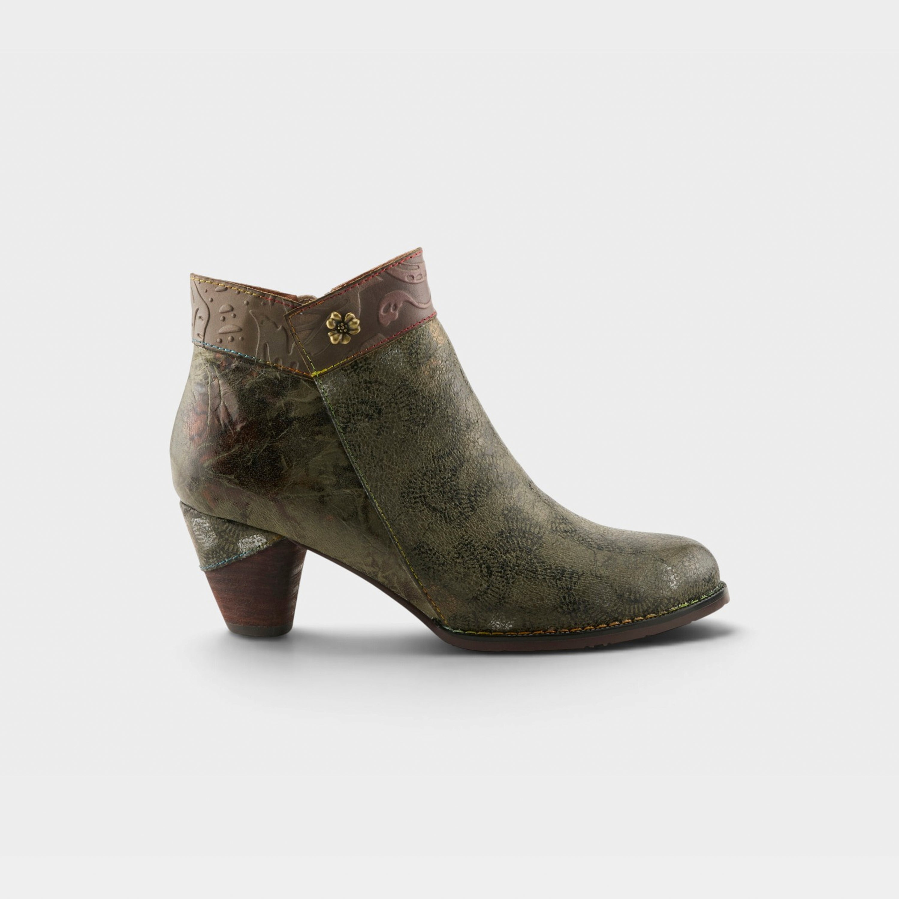 L'Artiste Bestlove boots in Olive Multi, hero view