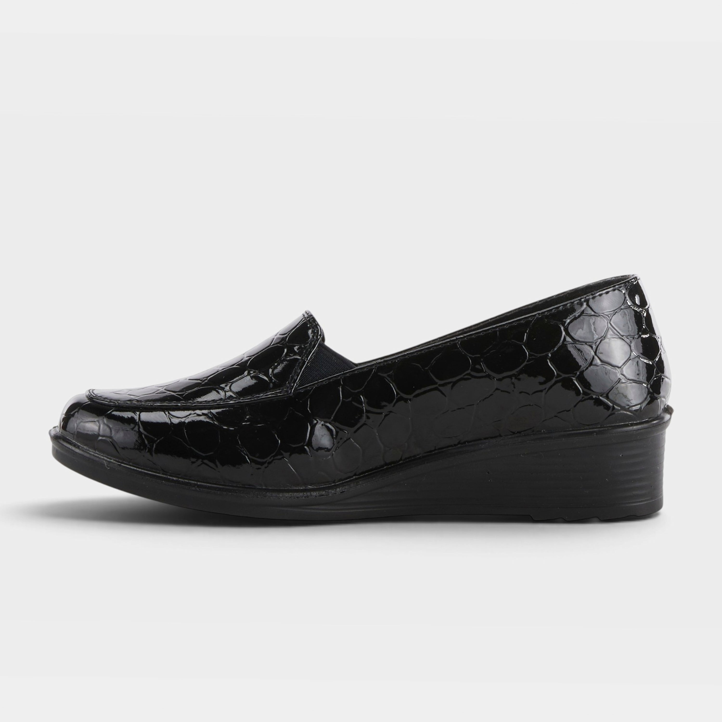 Flexus Biddey Black Croco Shoe