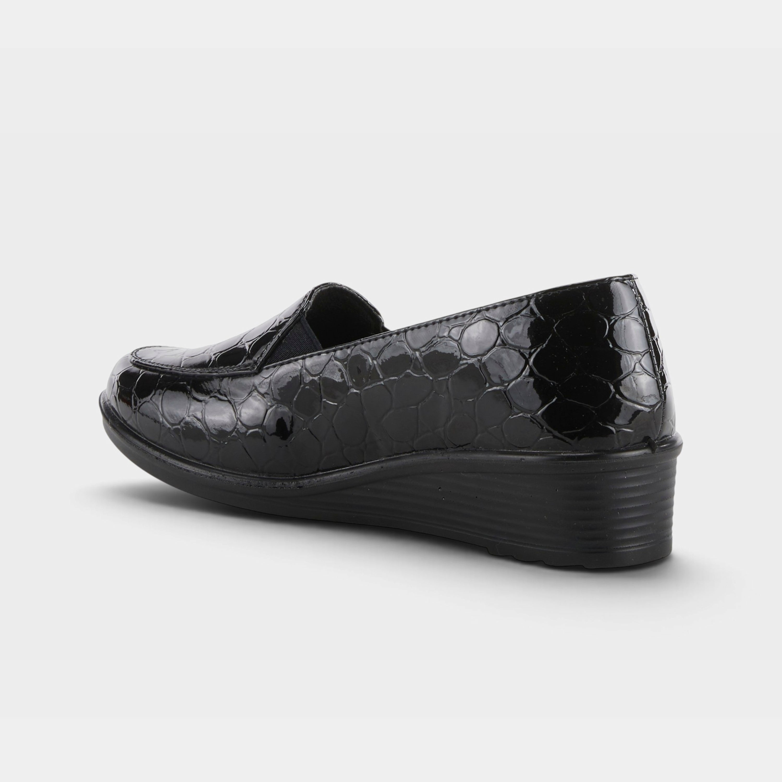 Flexus Biddey Black Croco Shoe