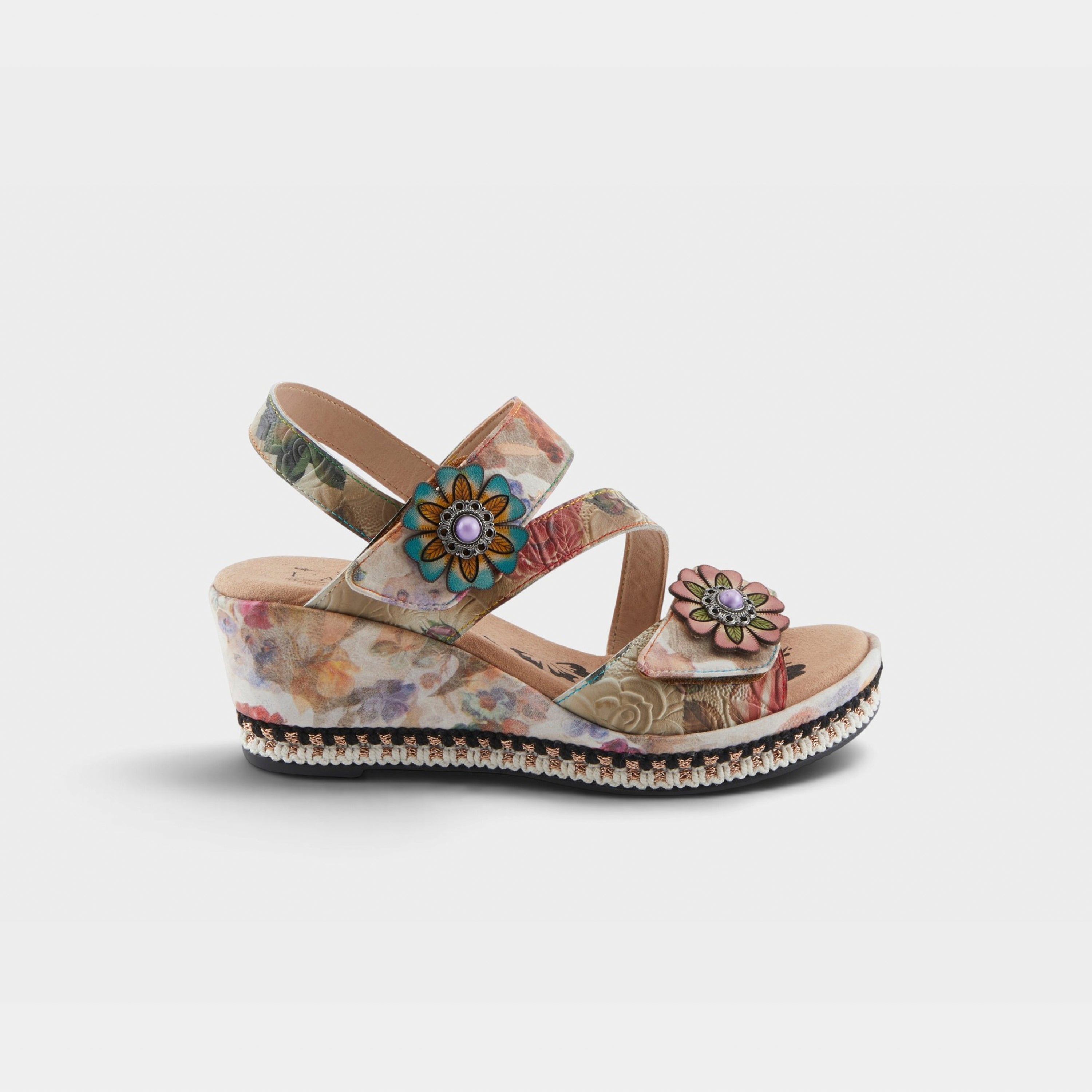 L'Artiste Blissful sandals in Beige Multi, hero view