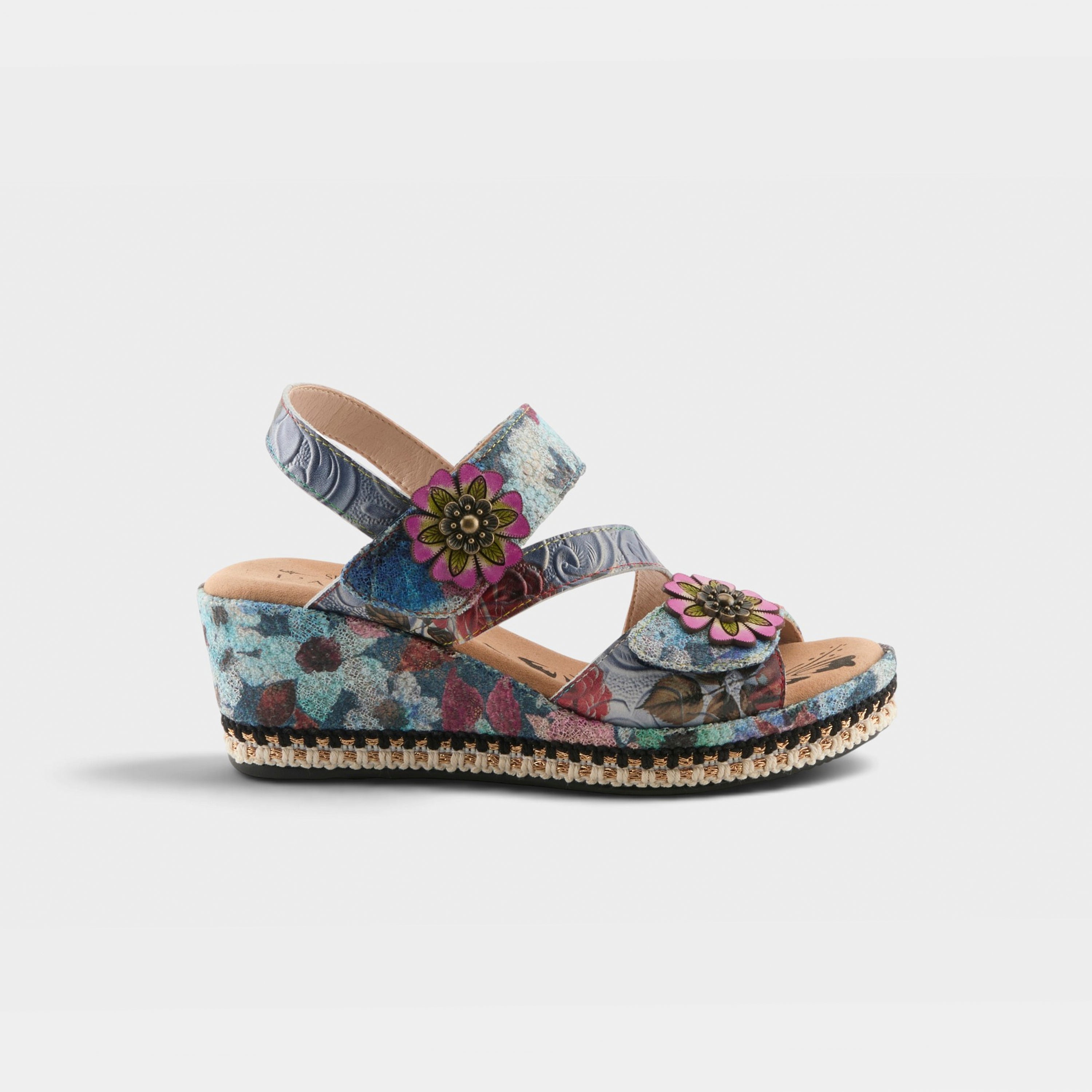 L'Artiste Blissful sandals in Navy Multi, hero view