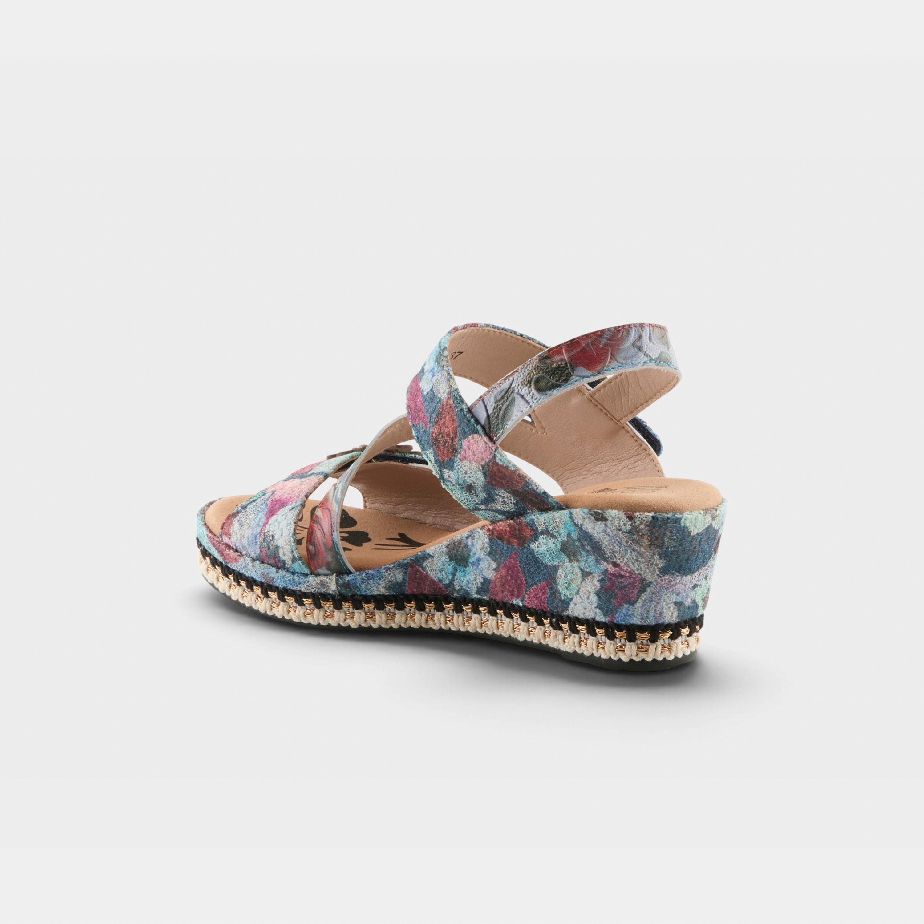 L'Artiste Blissful sandals in Navy Multi, alternate angle view