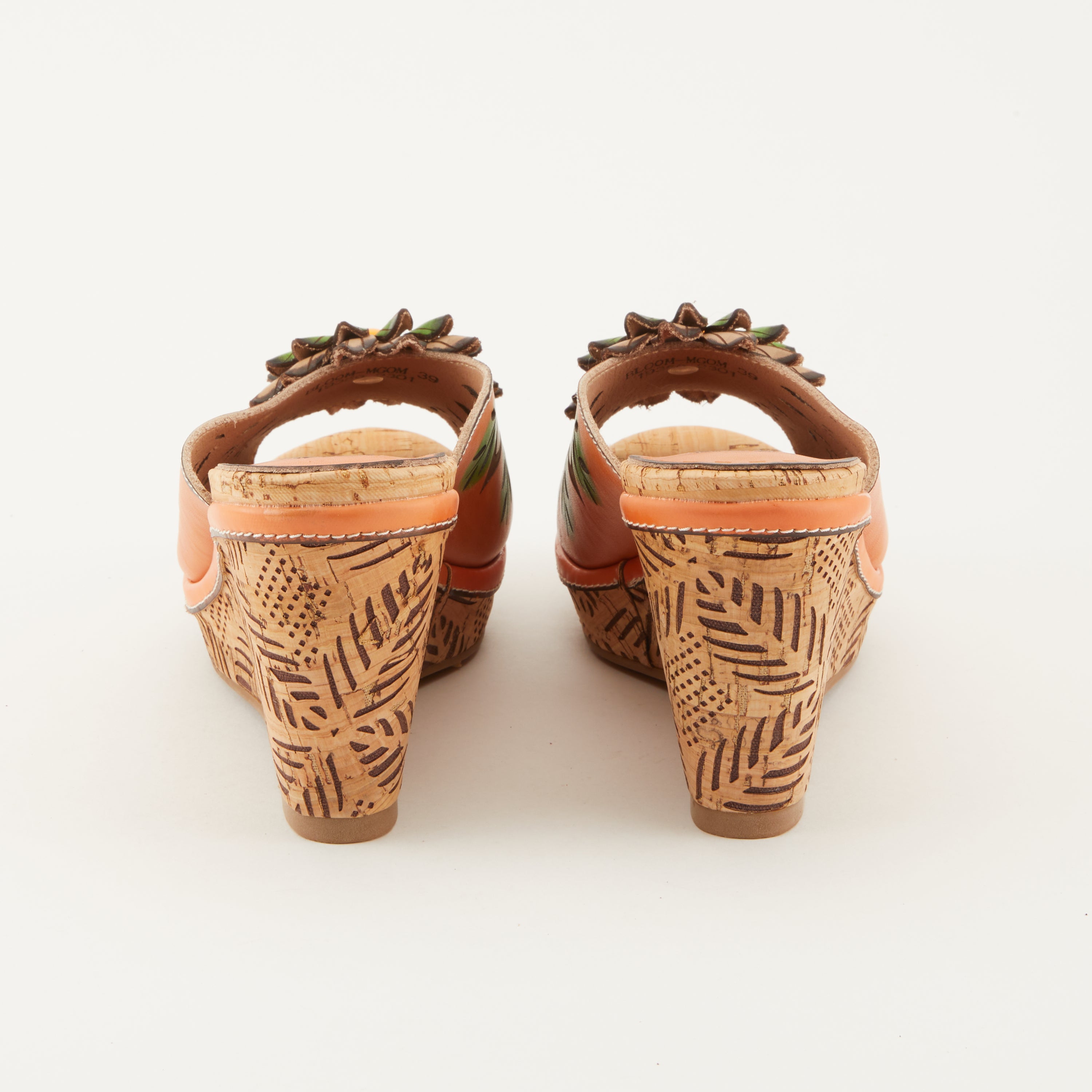 L'Artiste L'ARTISTE BLOOM SLIDE SANDALS sandal in mango multi with handcrafted leather design
