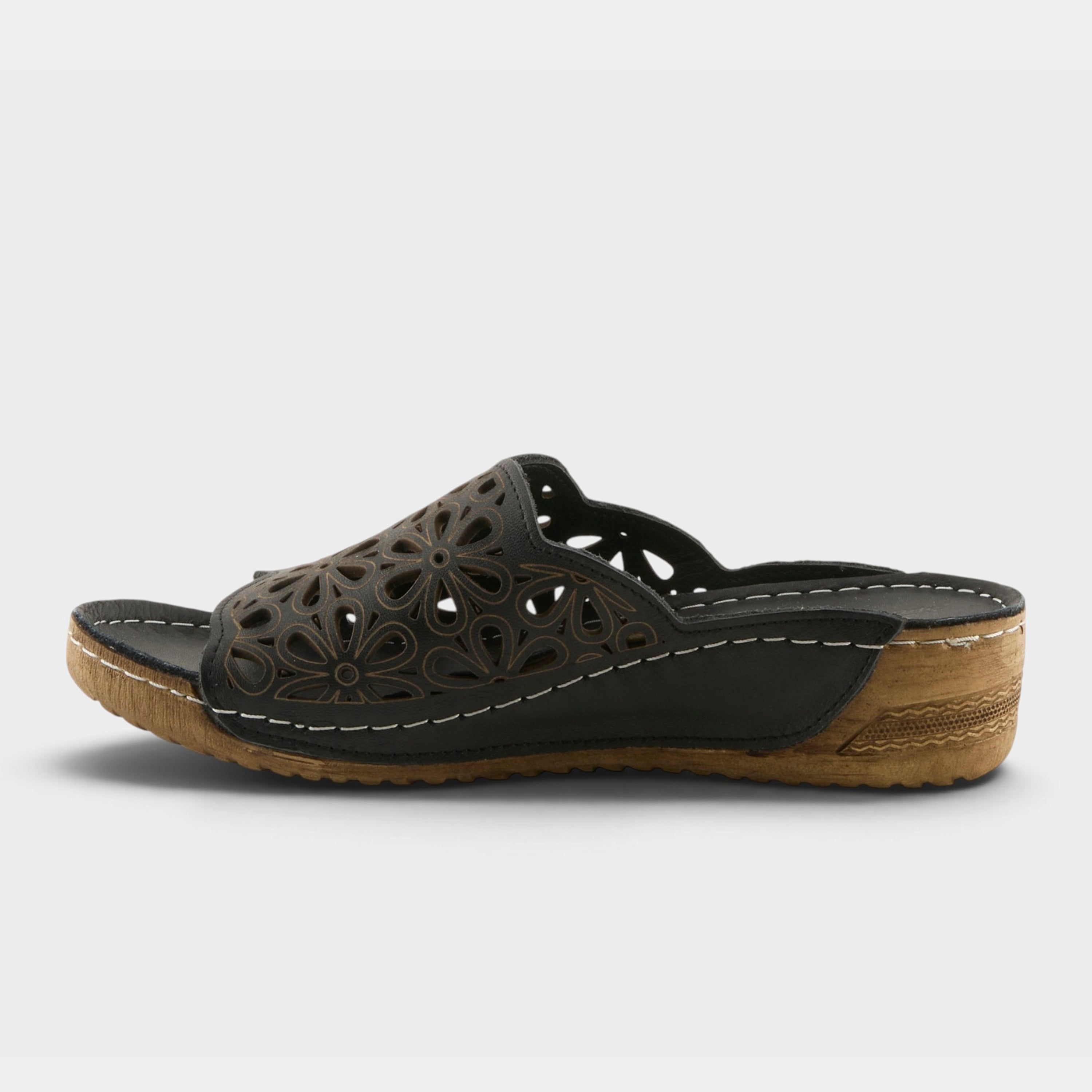 Spring Step Bloomella Black Sandal