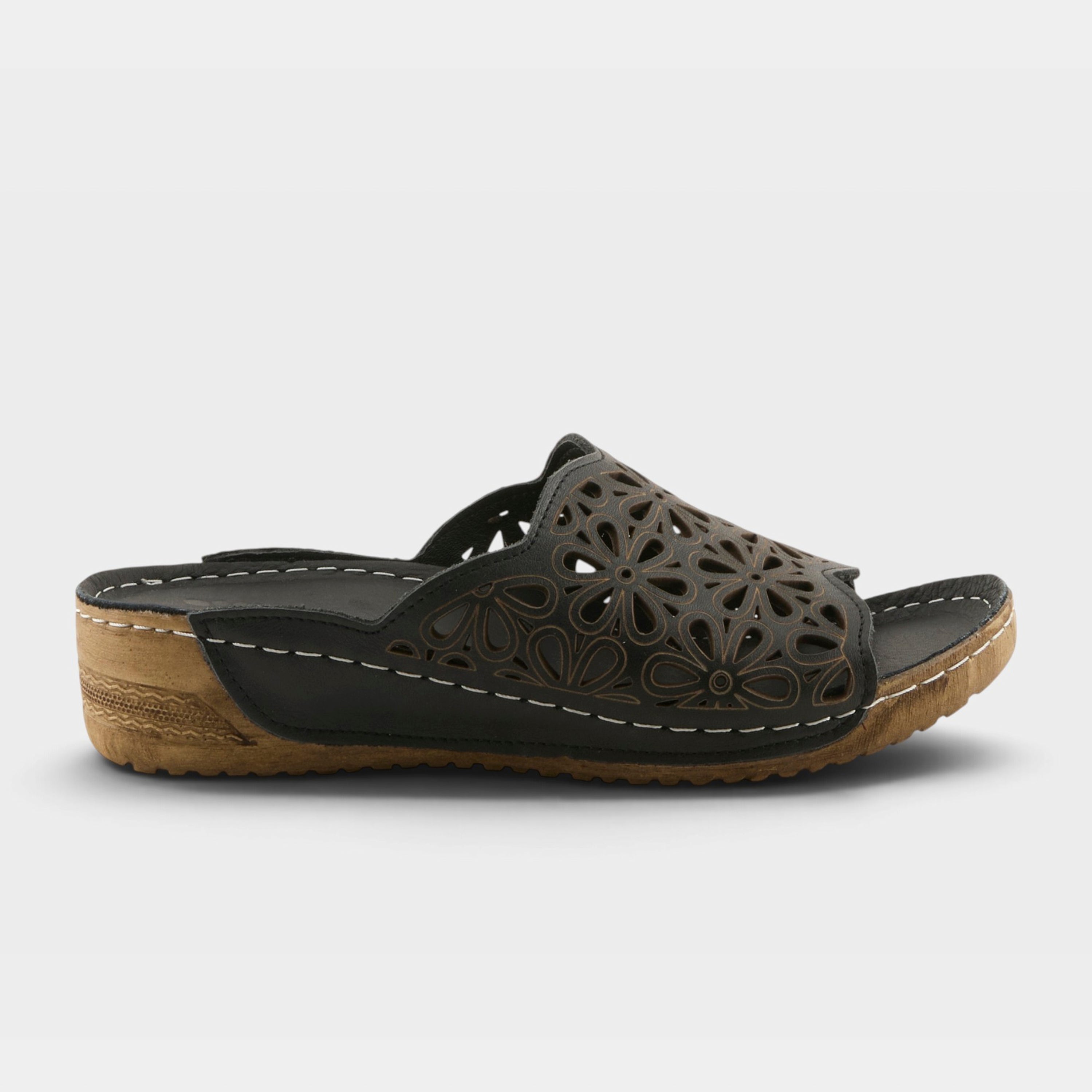 Spring Step Bloomella Black Sandal