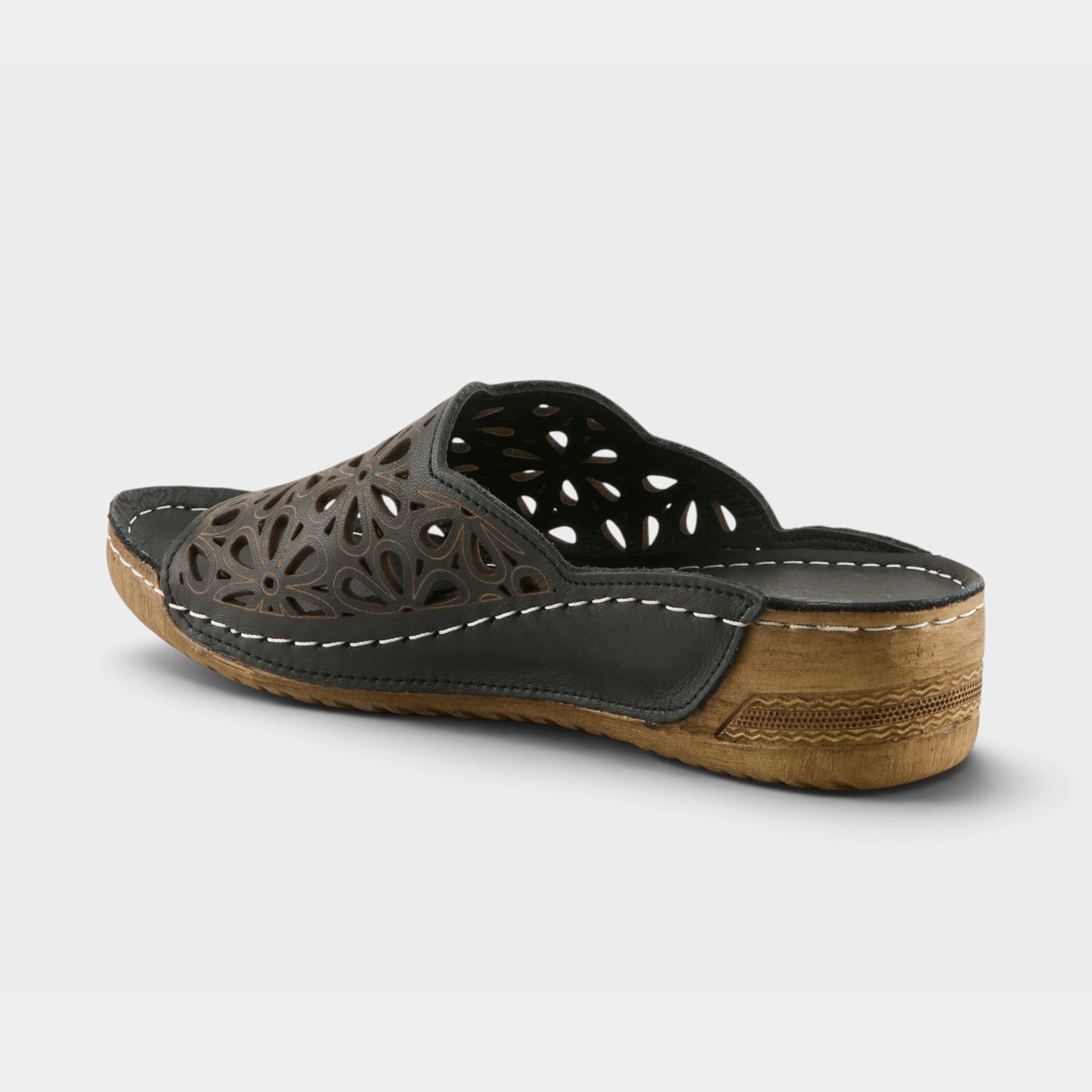 Spring Step Bloomella Black Sandal