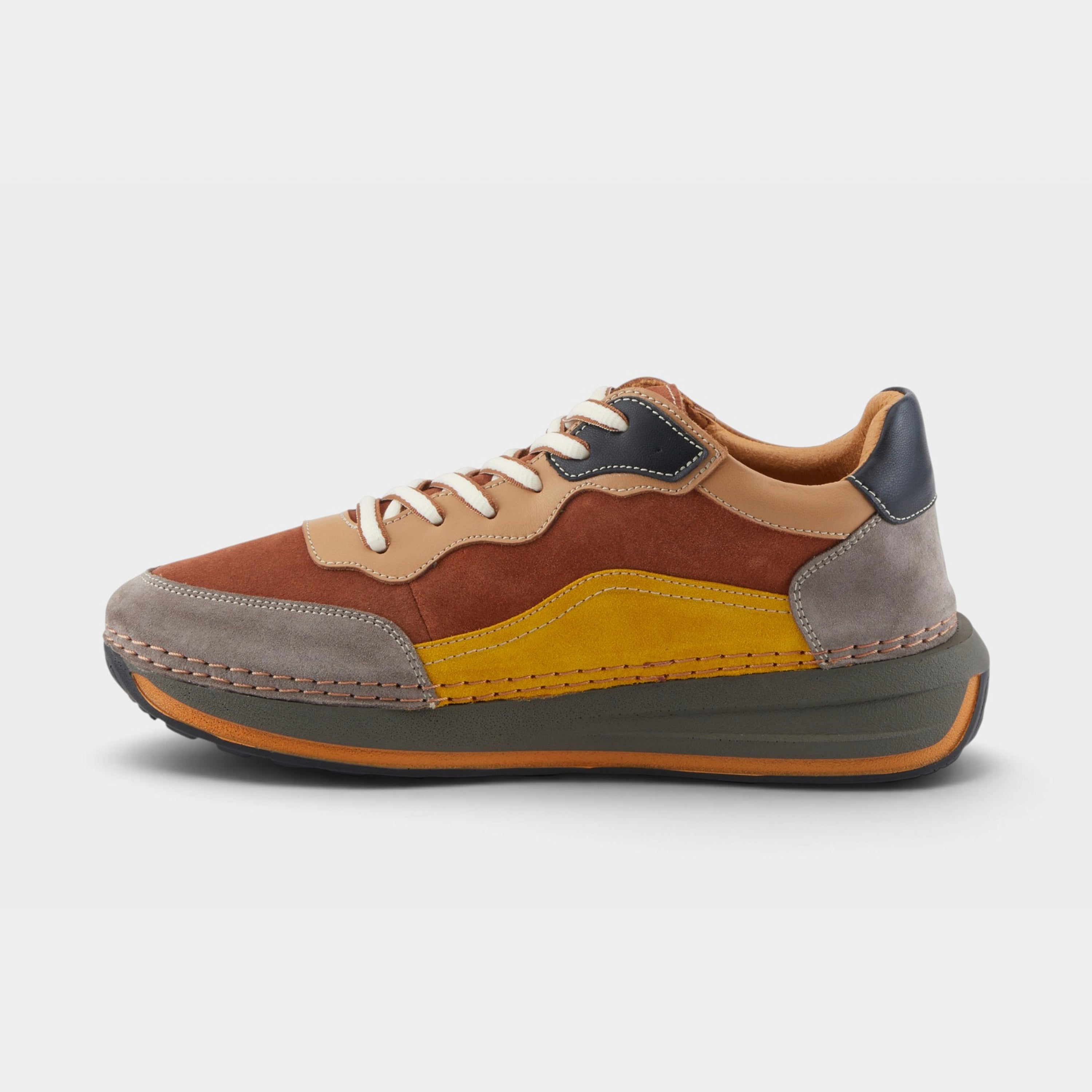 Spring Step Booker Camel Multi Suede Sneaker