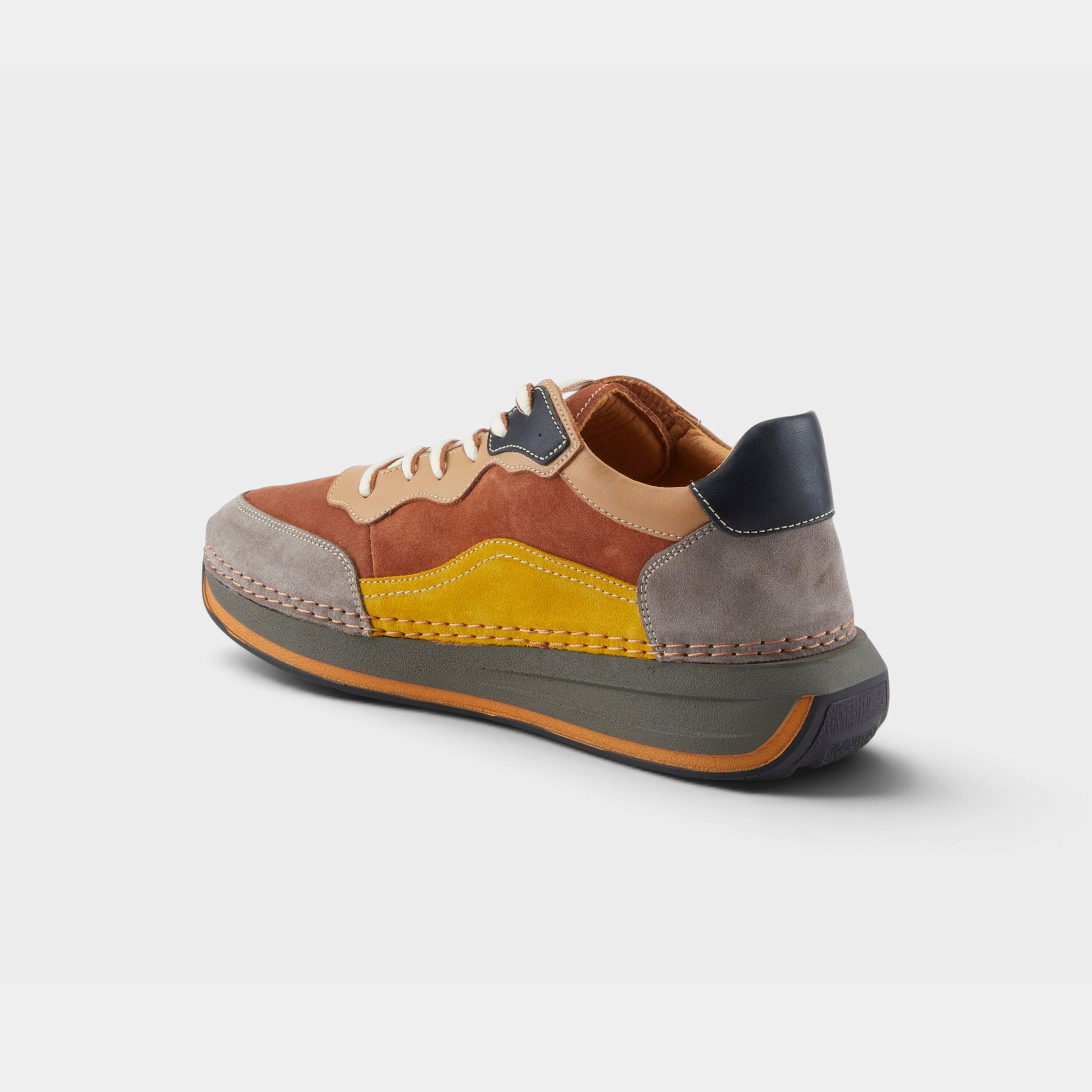 Spring Step Booker Camel Multi Suede Sneaker