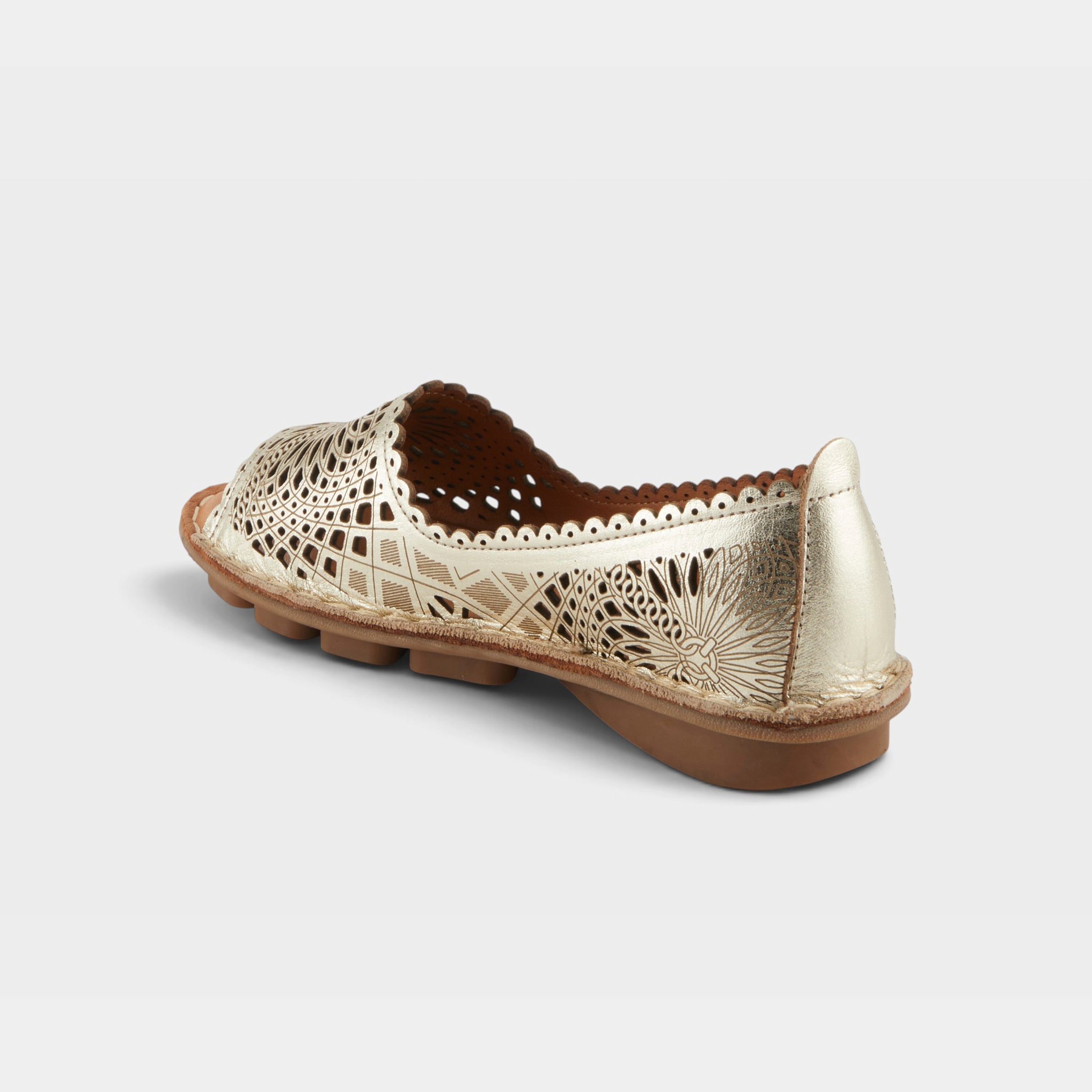 Spring Step Brandal Gold Slip-on Shoe