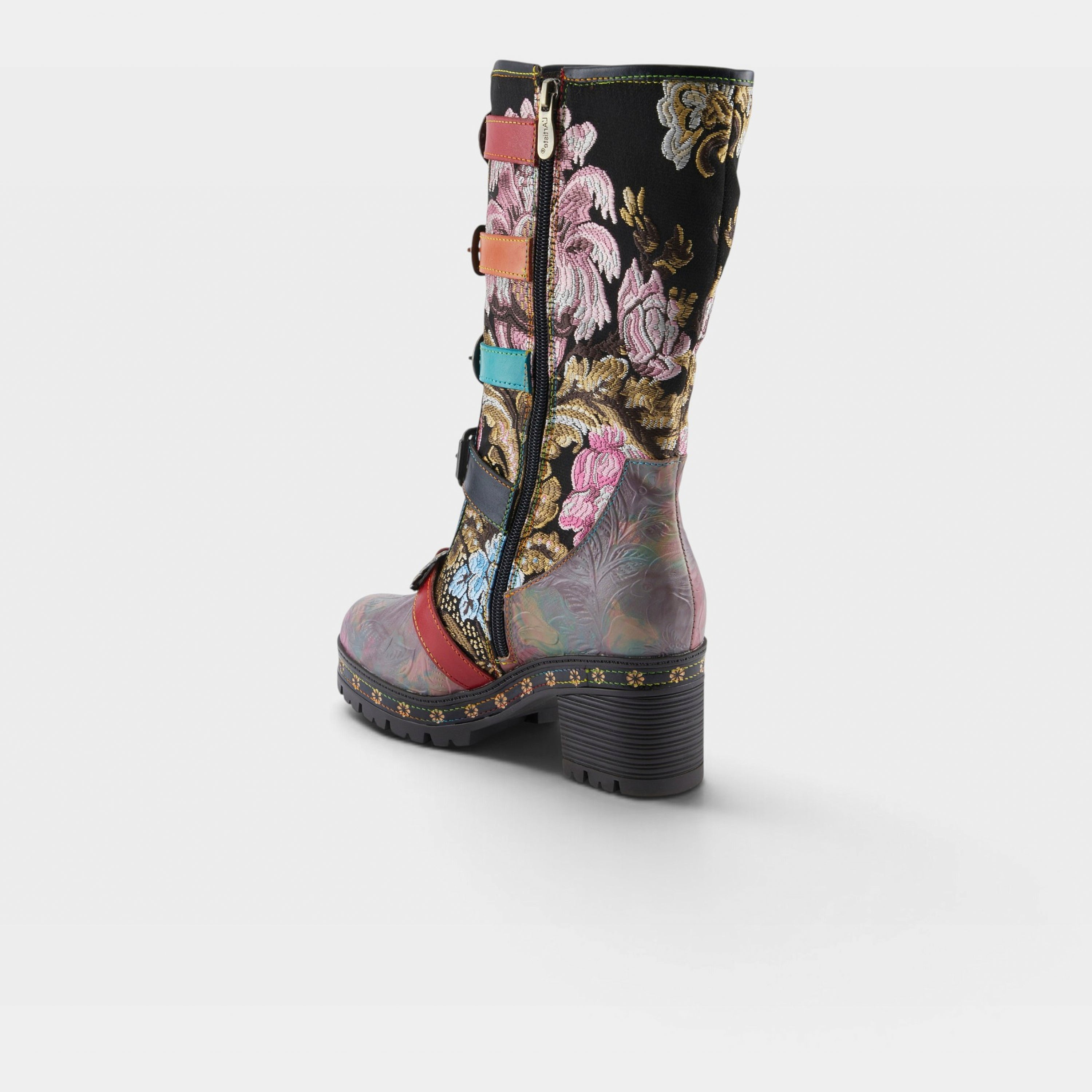 L'Artiste Brazen boots in Grey Multi, alternate angle view