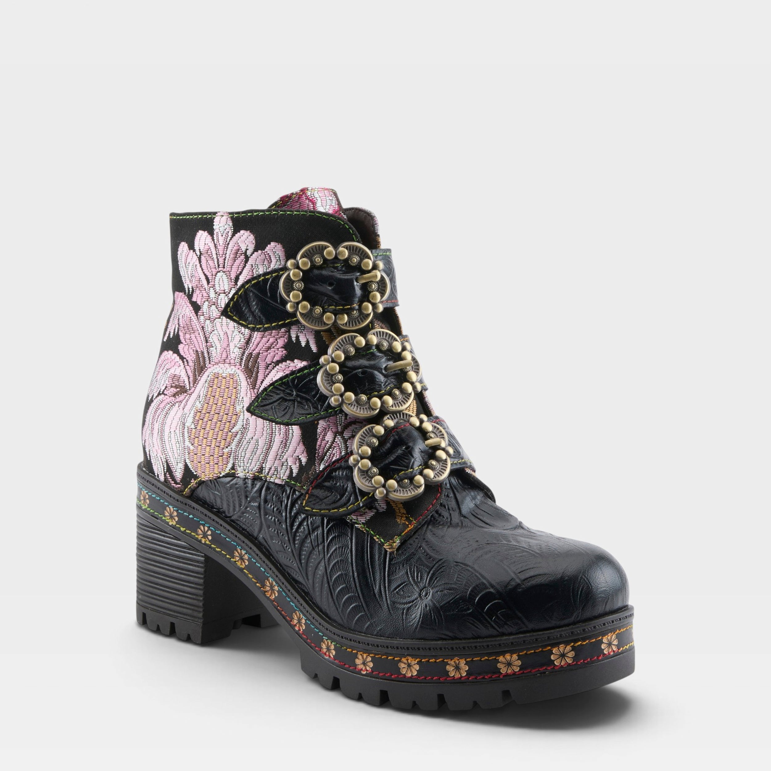 Artisan-Made Stylish Chunky Heel Boots