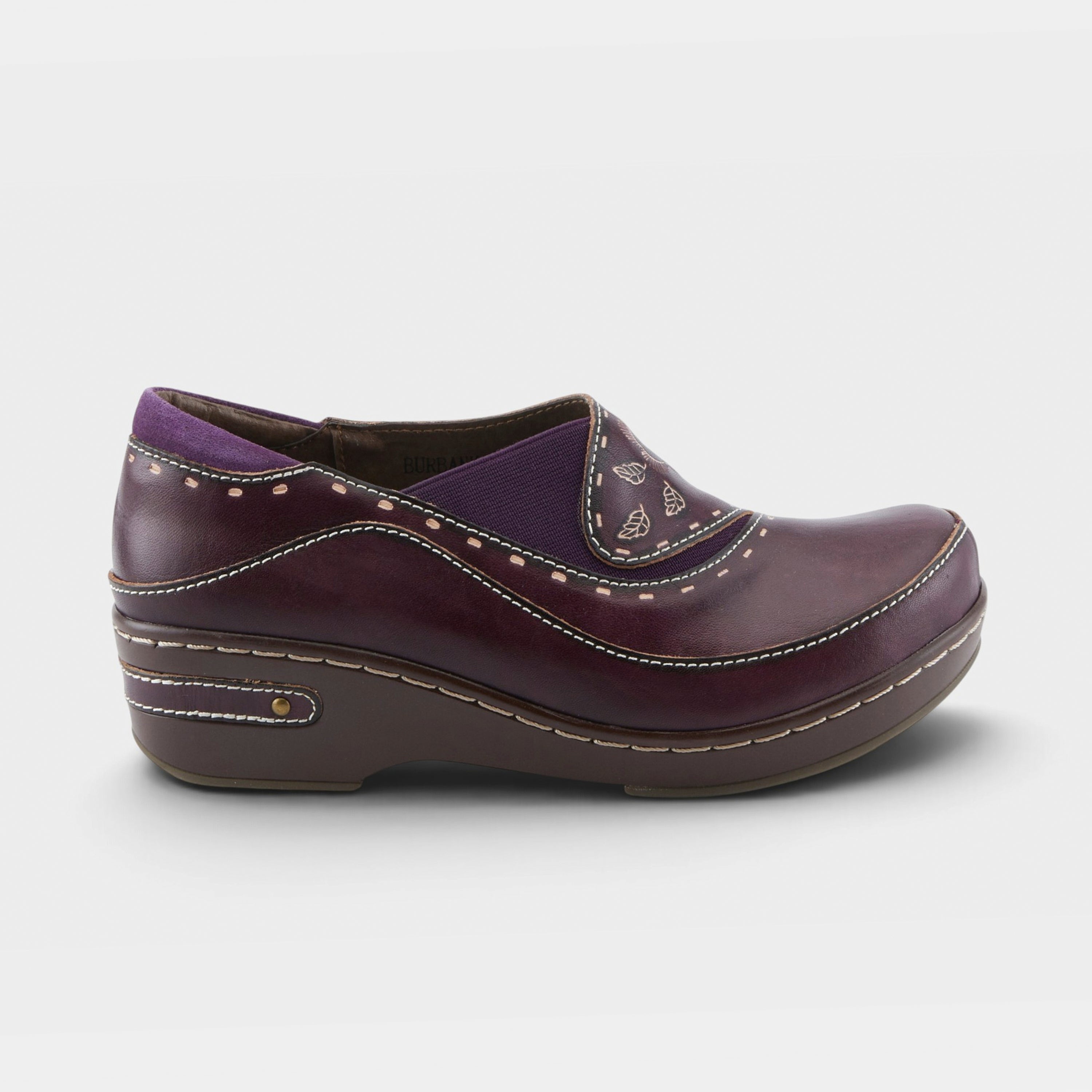 L'Artiste Burbank clogs in Purple, hero view