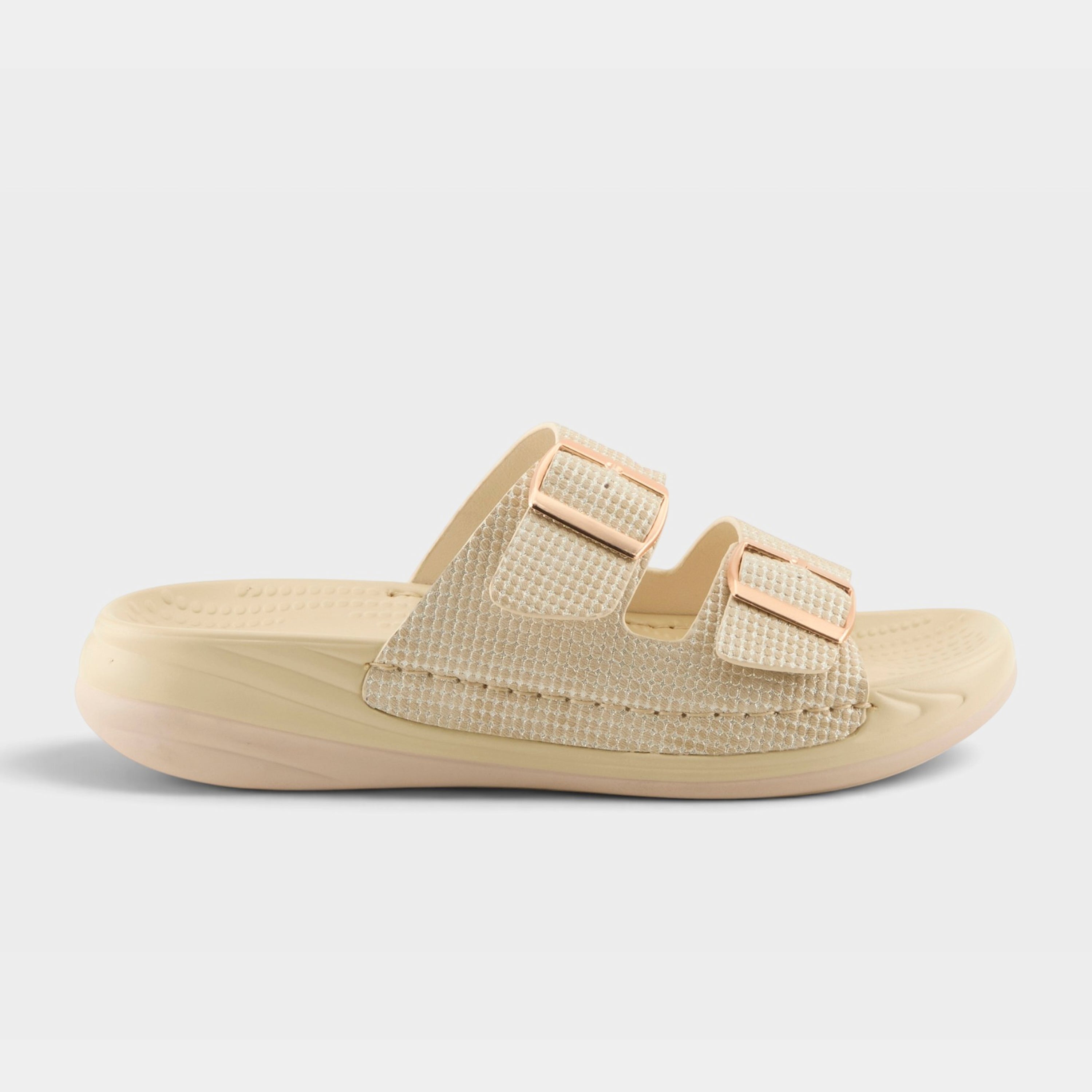 Flexus Buttermere Bone Metallic Sandal
