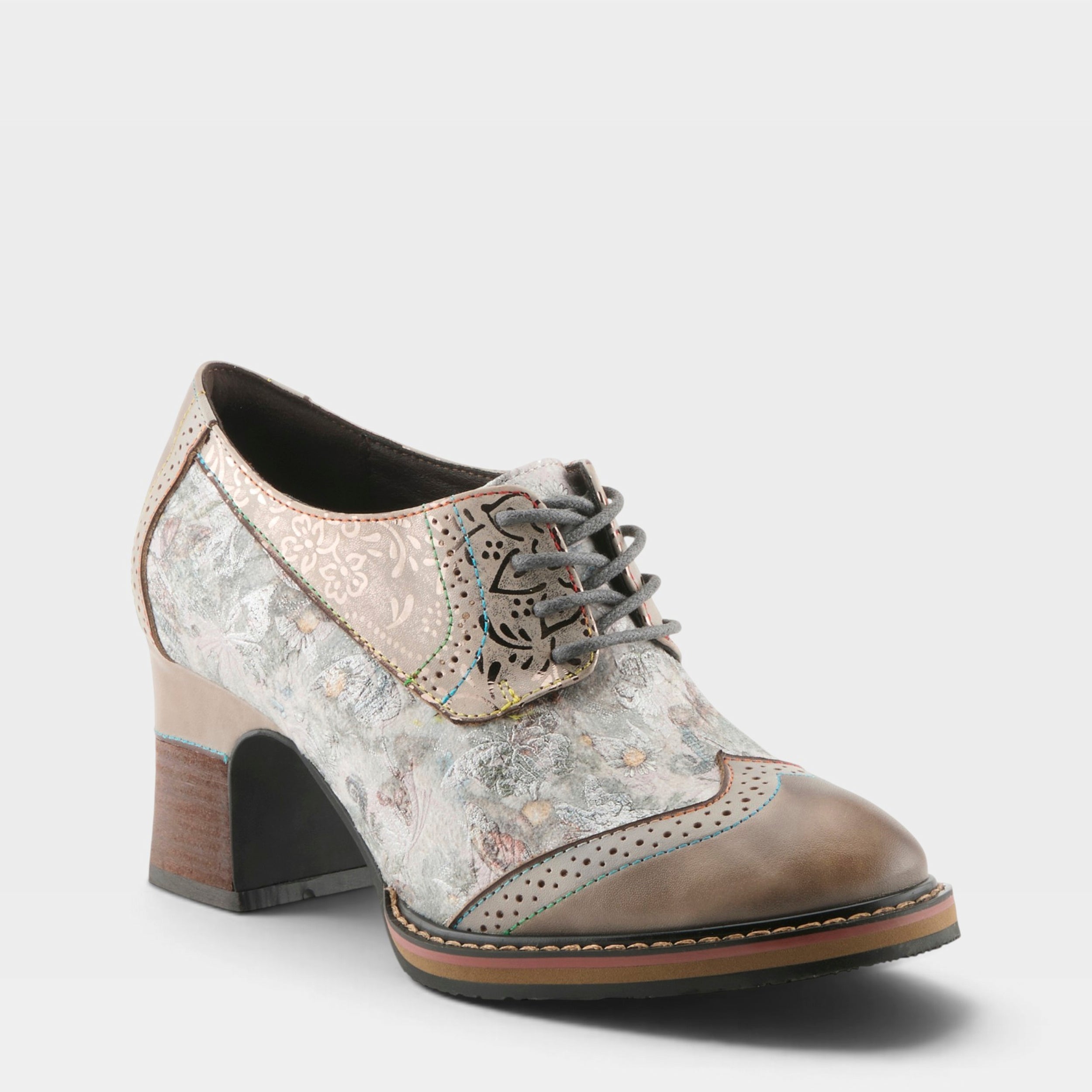 L'Artiste CADEN SHOES in GREY MULTI, front view