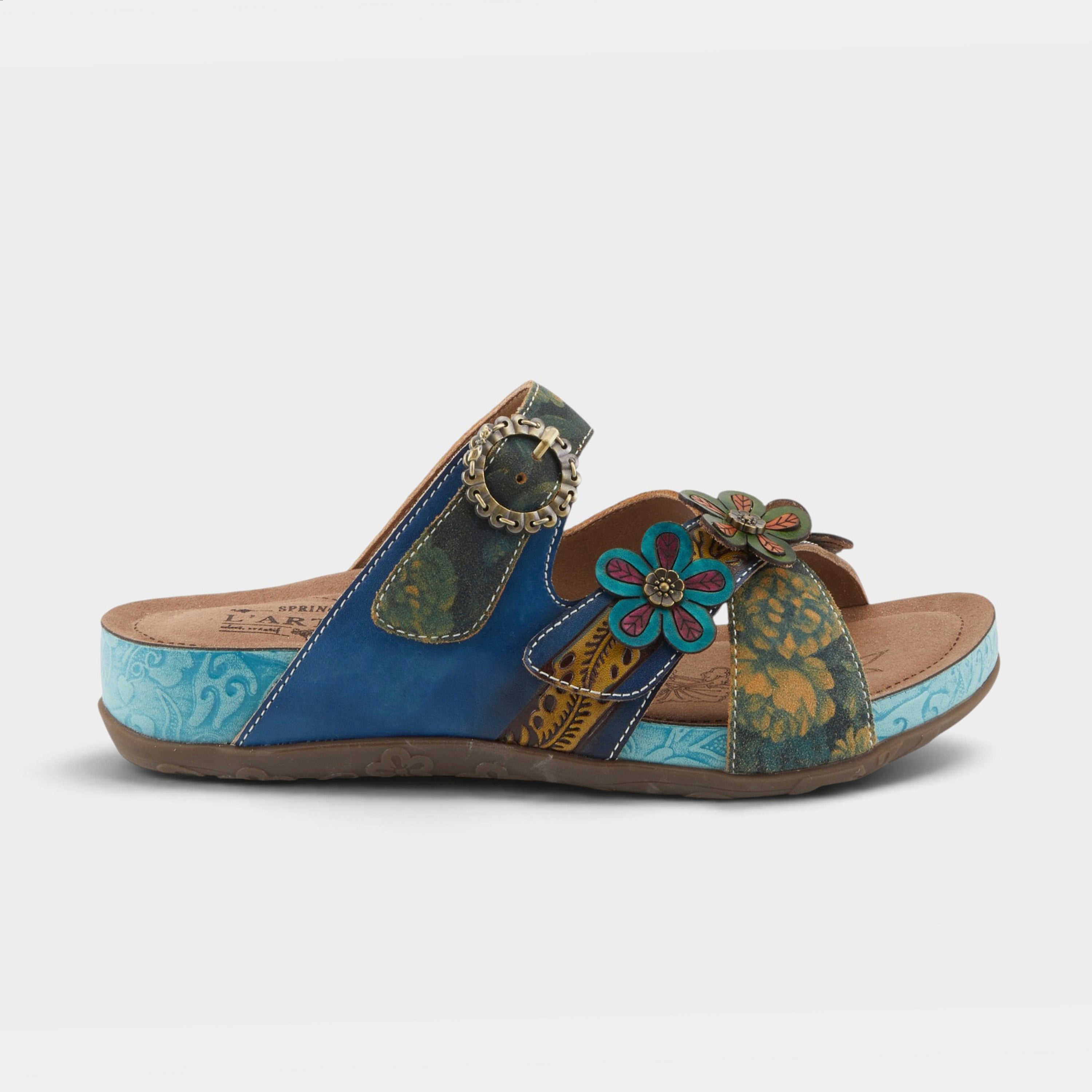 L'Artiste Caelana sandals in Blue Multi, hero view