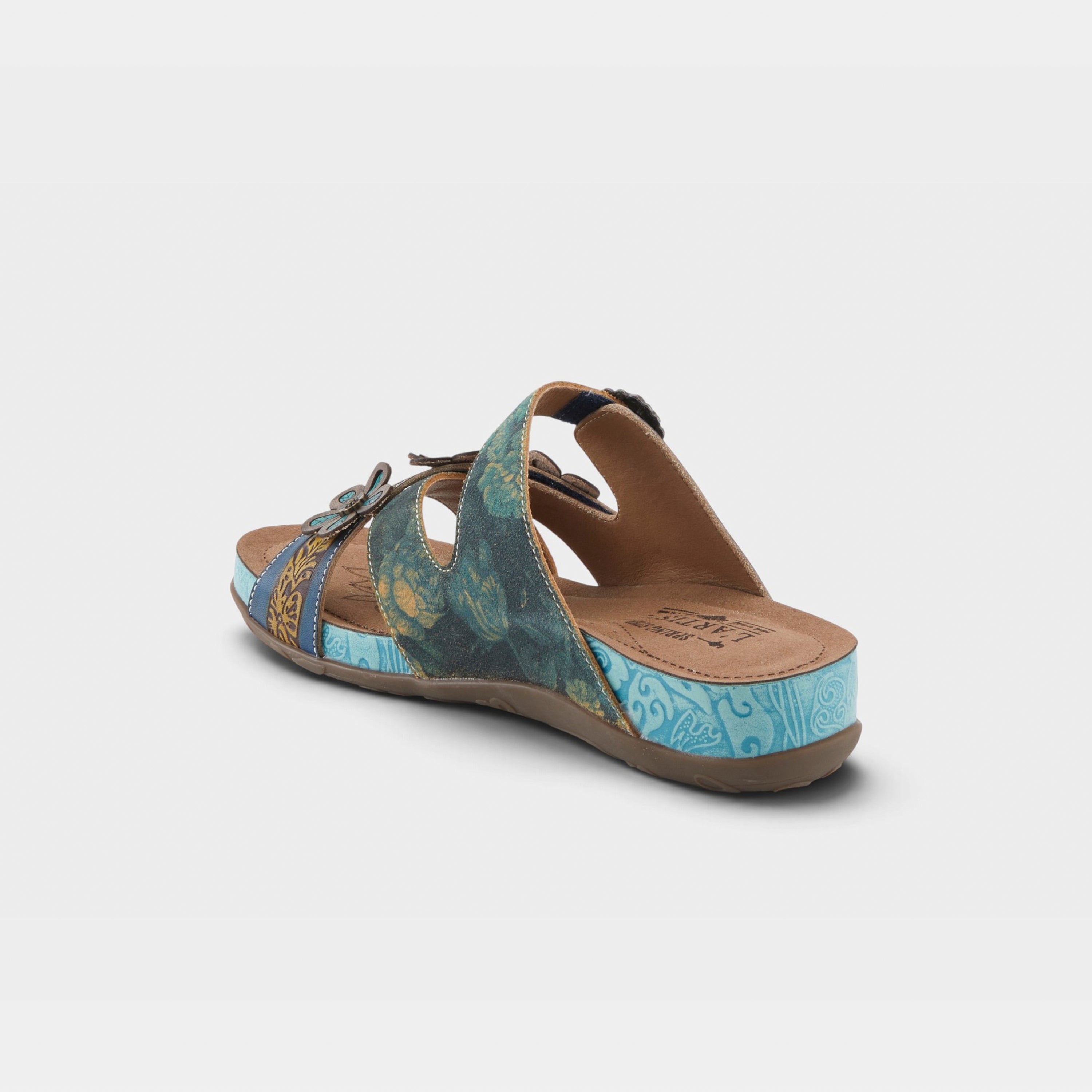 L'Artiste Caelana sandals in Blue Multi, alternate angle view