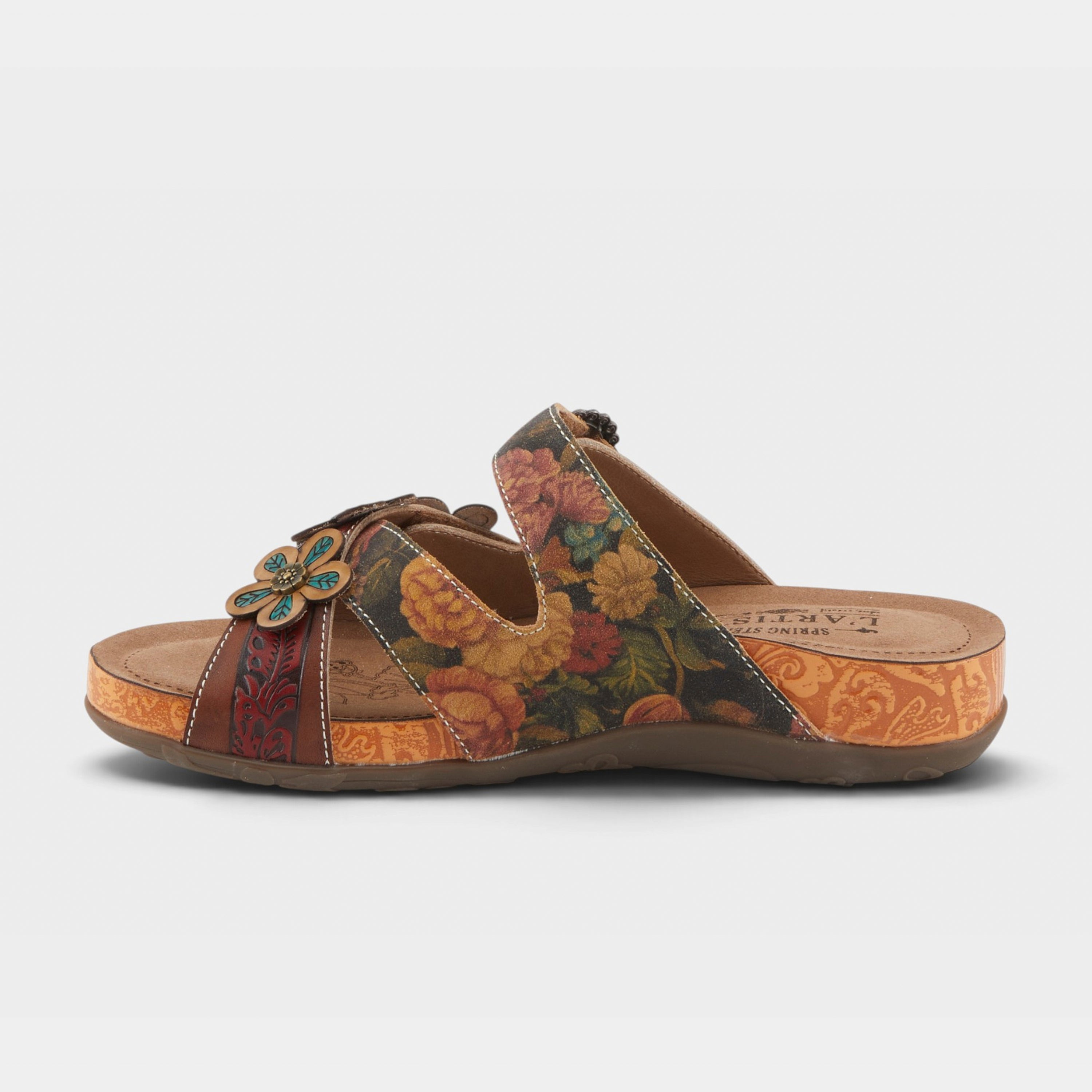 L'Artiste Caelana sandals in Brown Multi, side view