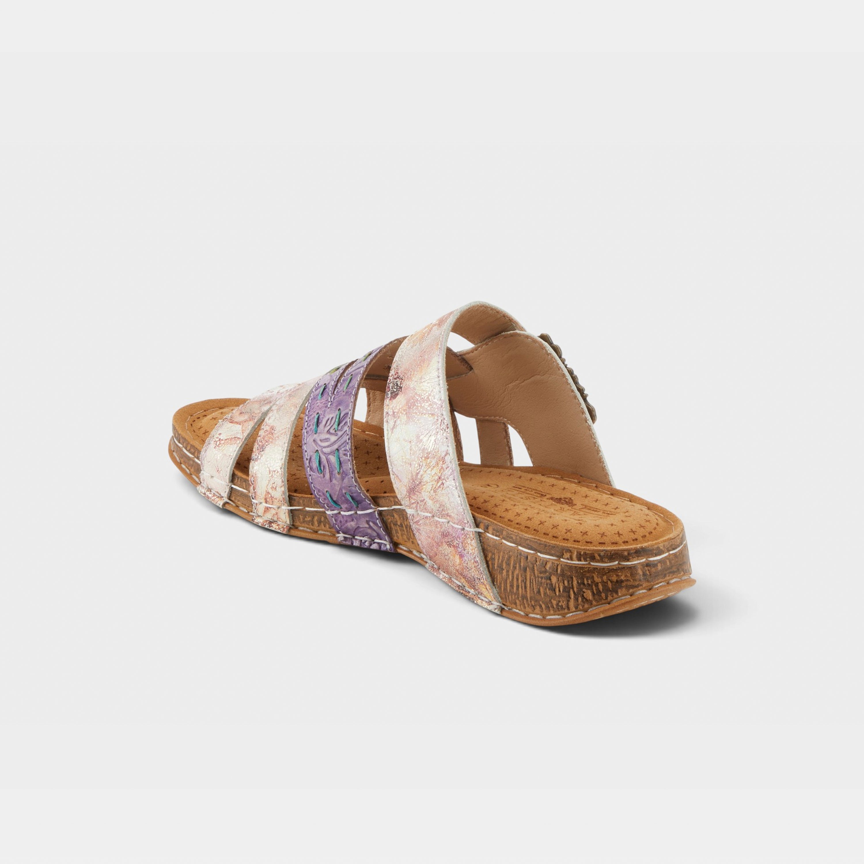 L'Artiste Calamityjay sandals in Purple Multi, alternate angle view