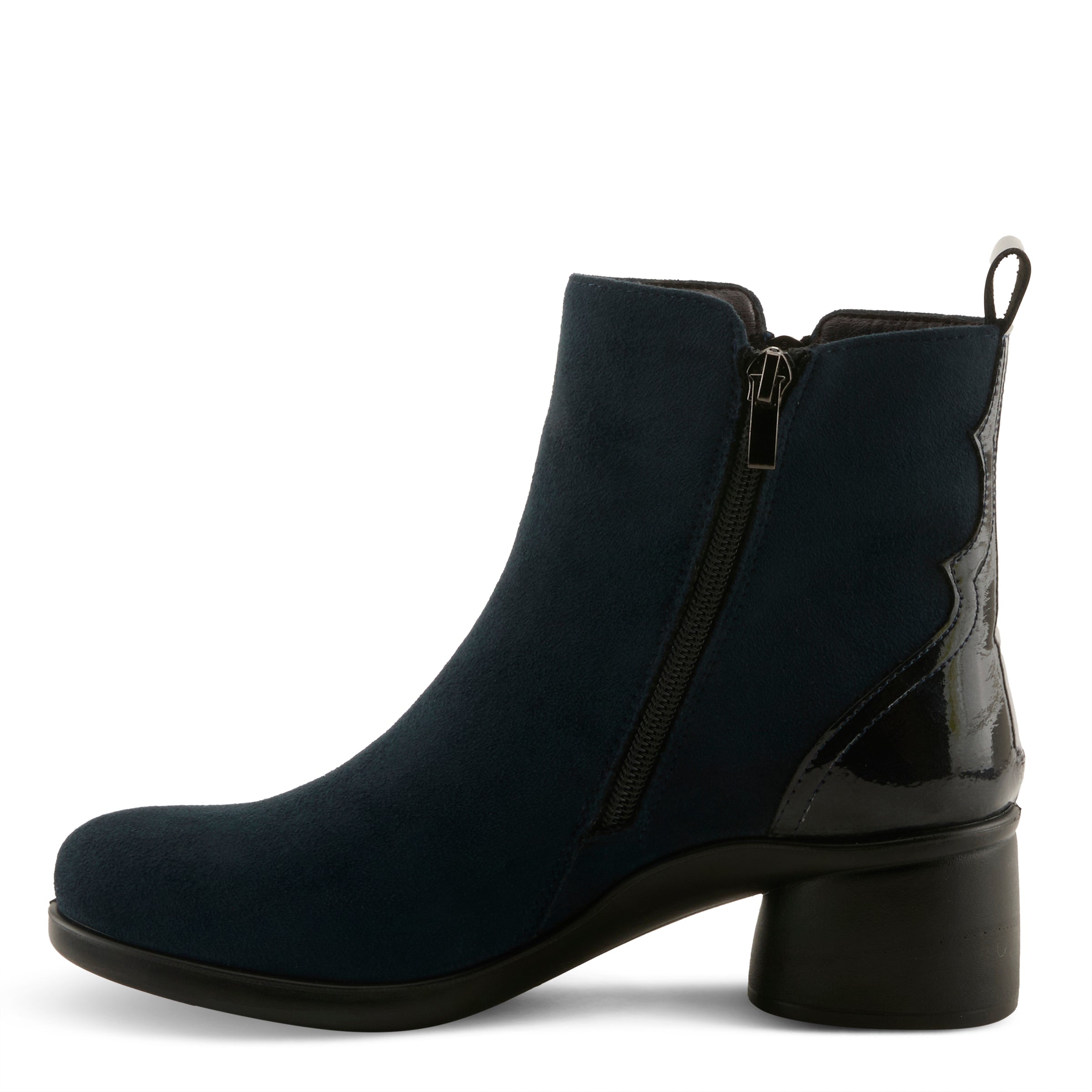 NAVY FAUX SUEDE