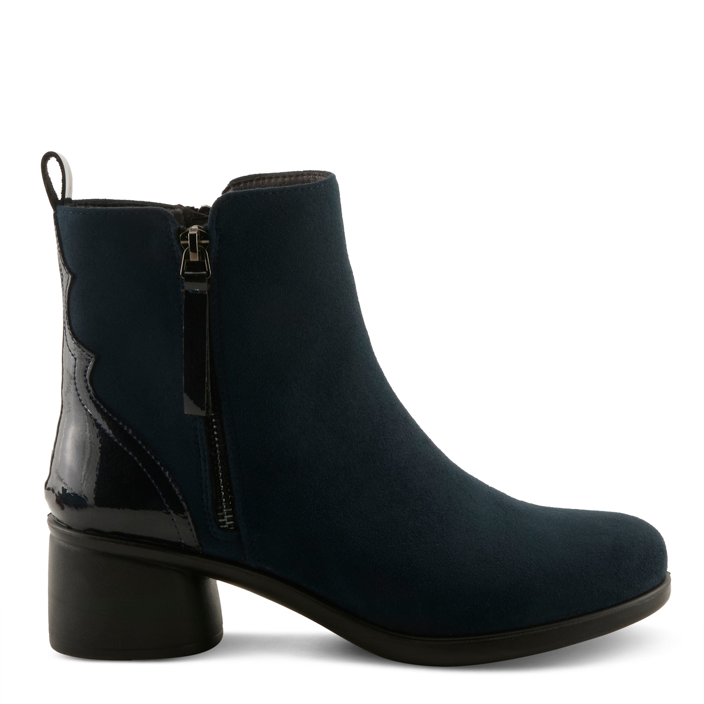 NAVY FAUX SUEDE