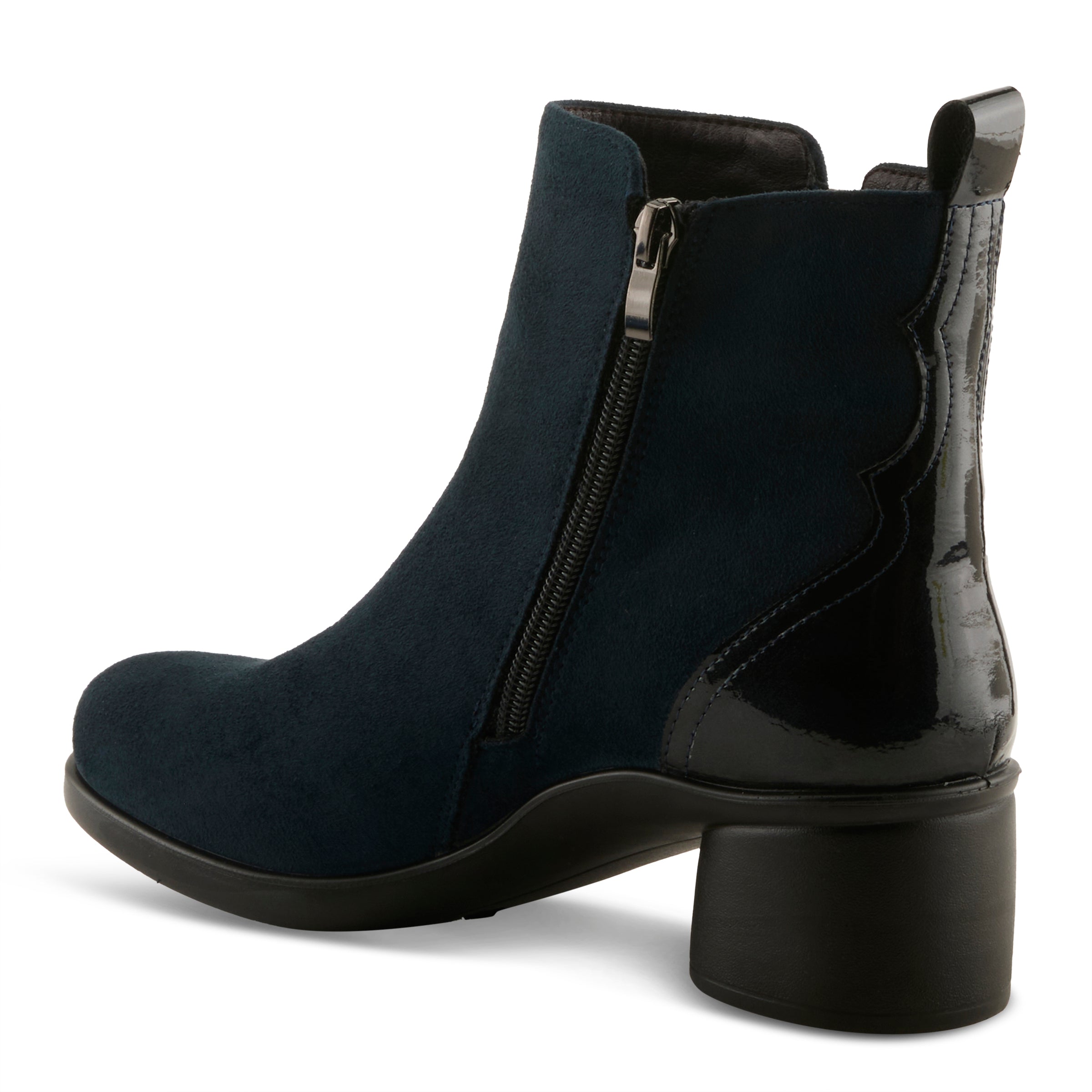 NAVY FAUX SUEDE