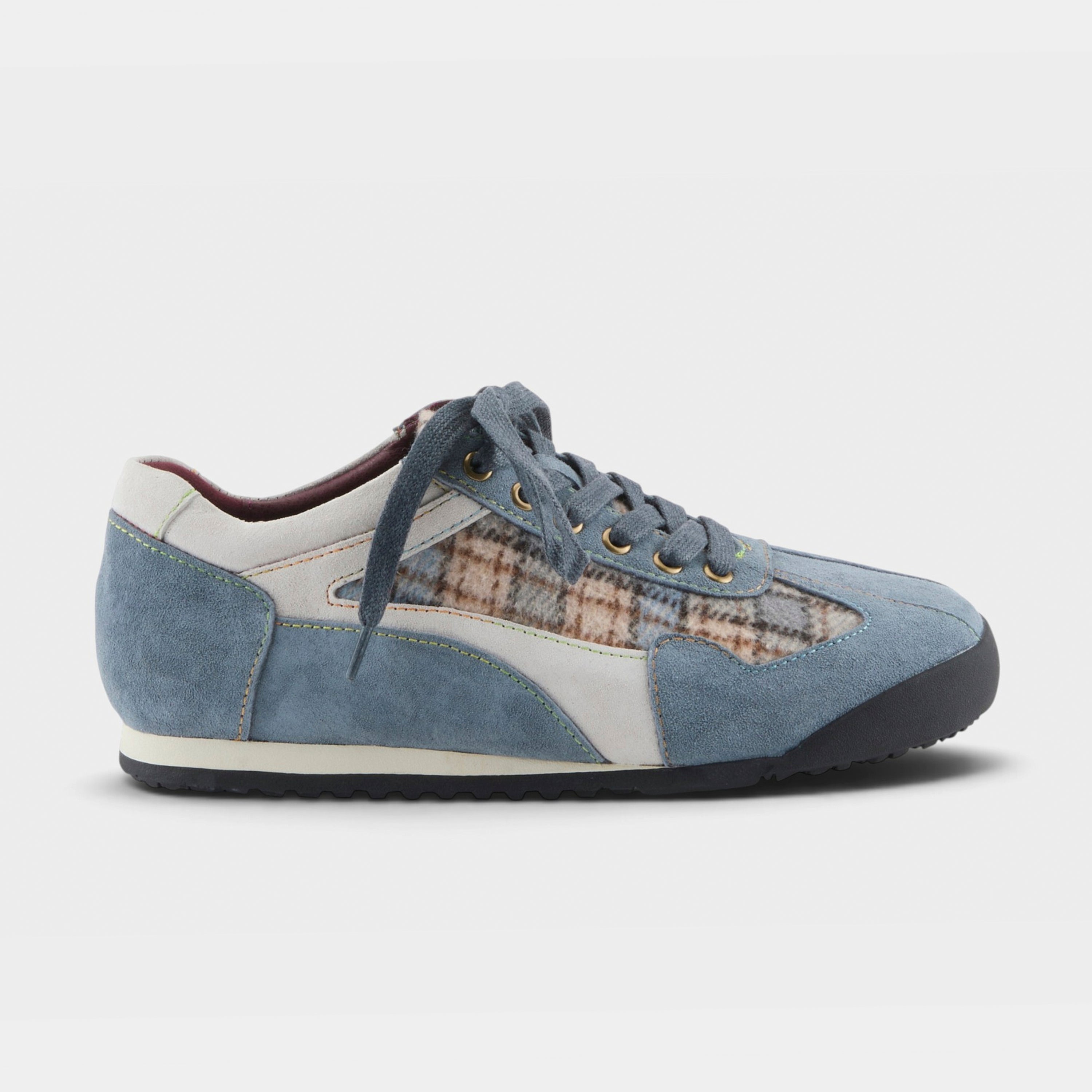 L'Artiste Carpediem sneakers in Blue Multi Suede, hero view