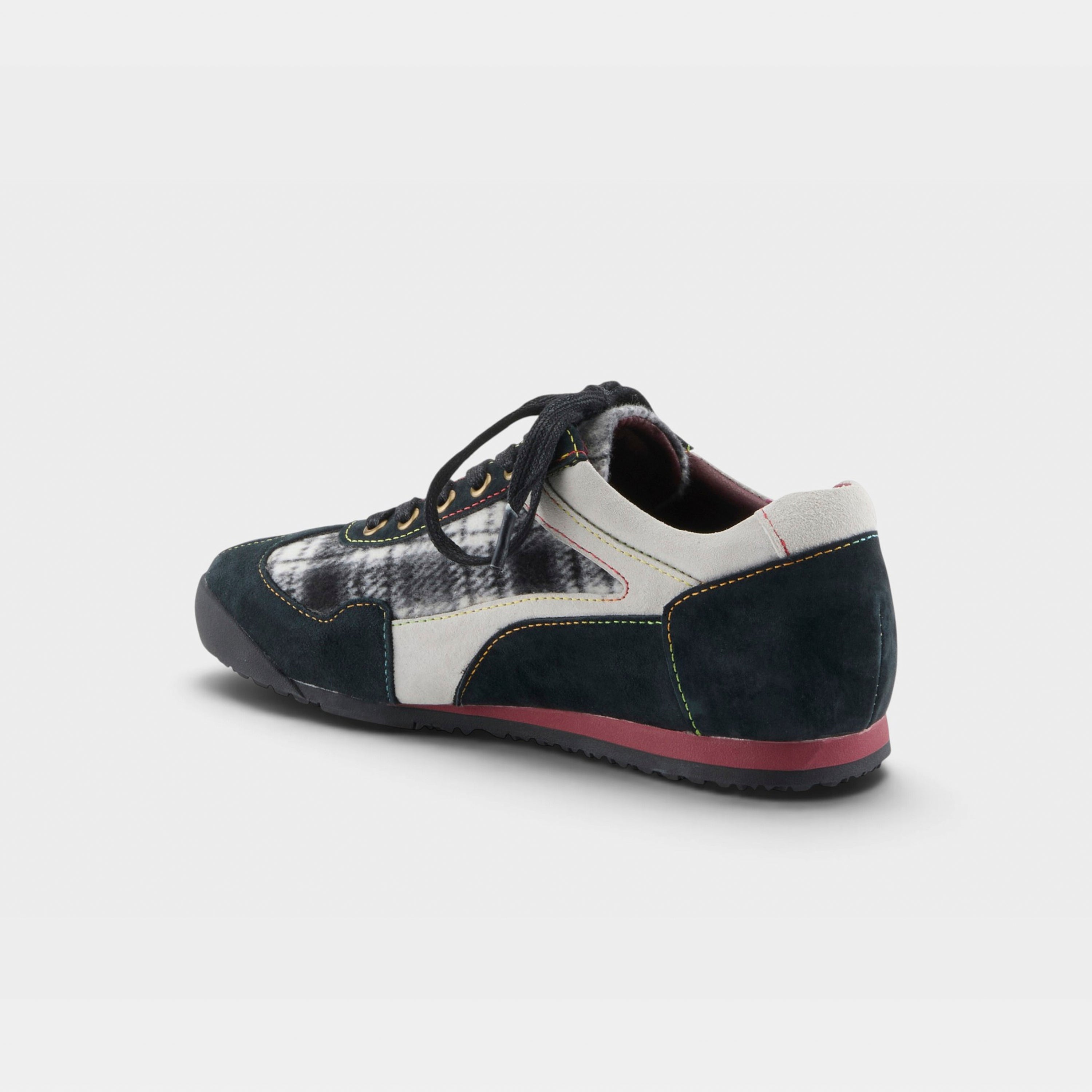 L'Artiste Carpediem sneakers in Black Multi Suede, alternate angle view