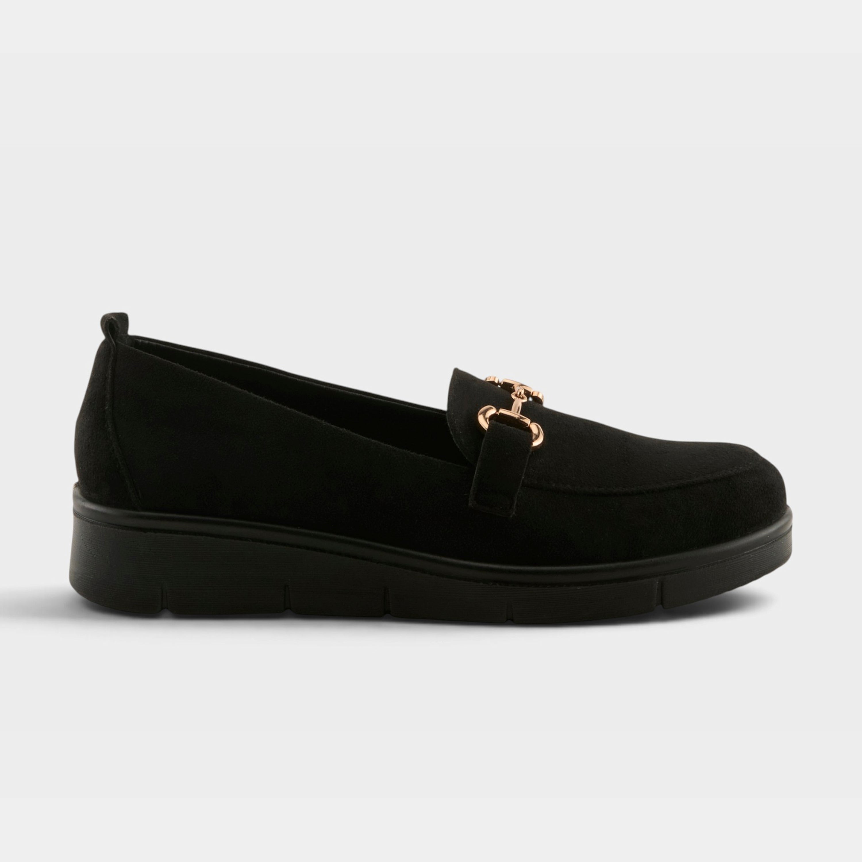 Flexus Cashmeran Black Faux Suede Shoe