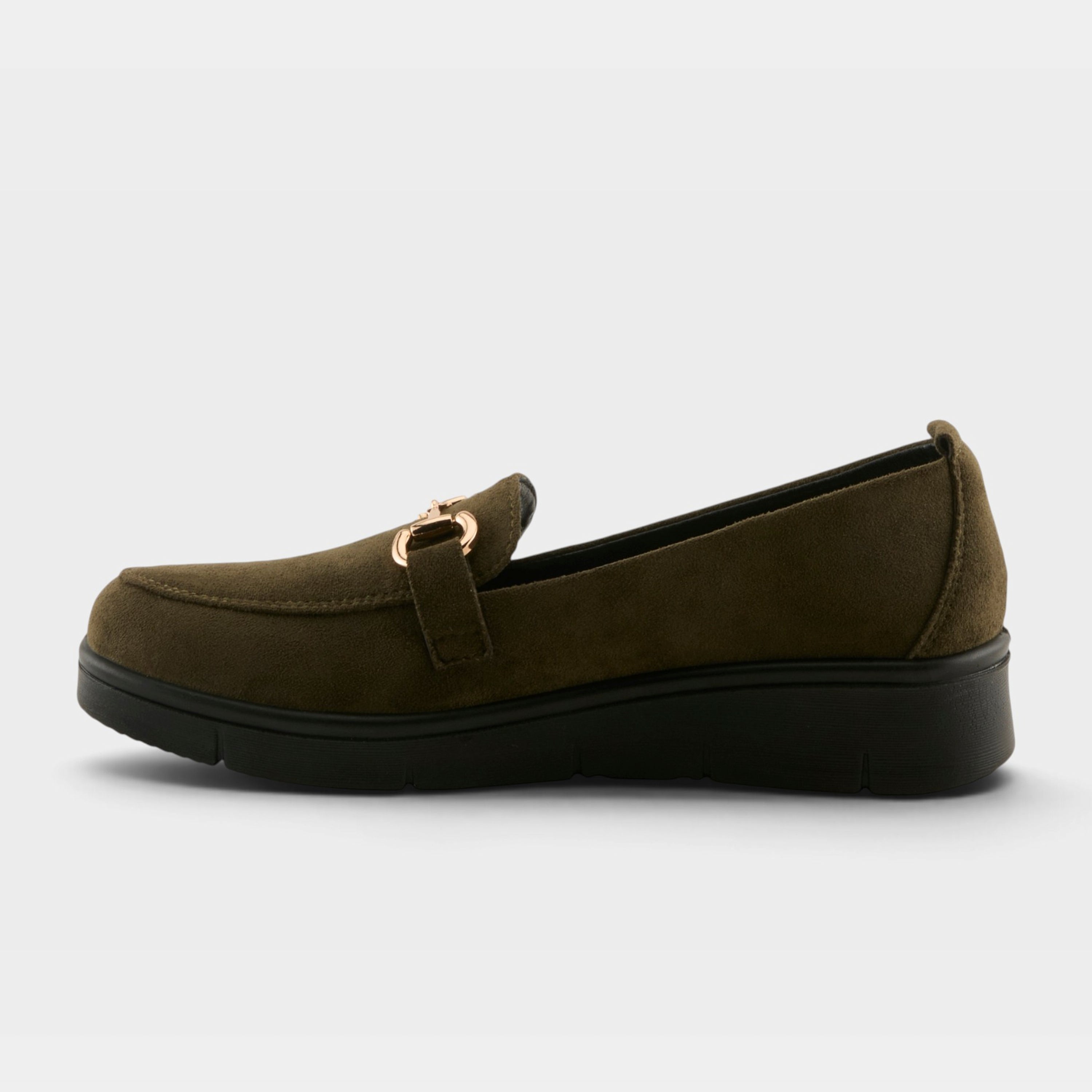 Flexus Cashmeran Olive Faux Suede Shoe