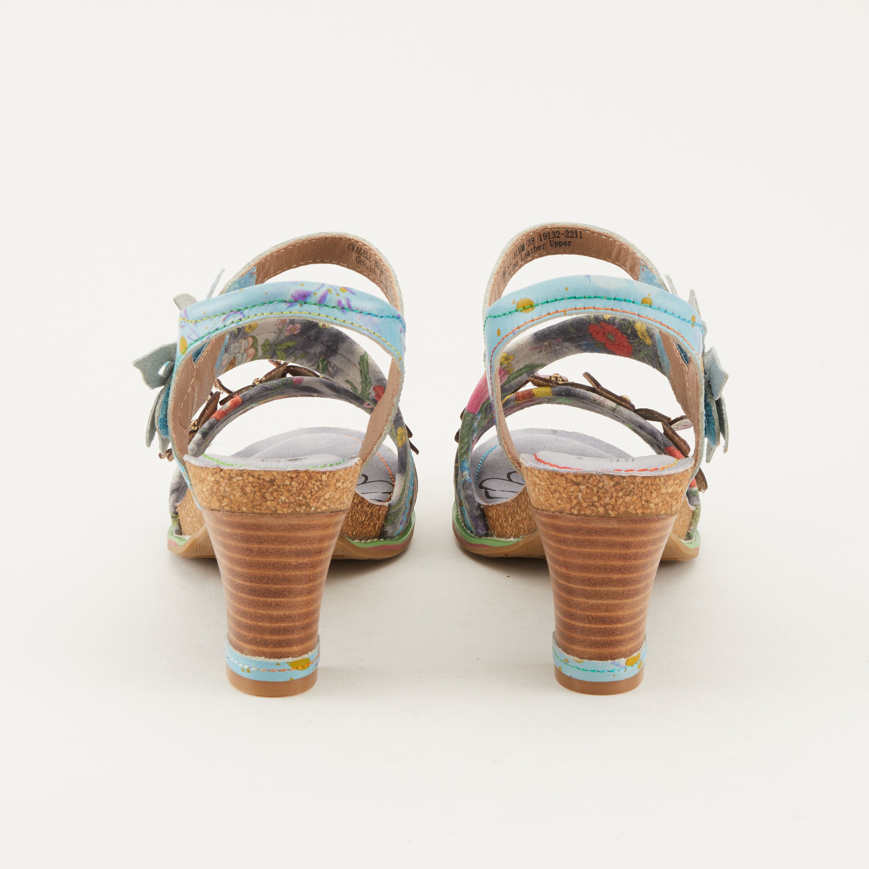 L'Artiste L'ARTISTE CHAGELL SANDALS sandal in blue multi with handcrafted leather design