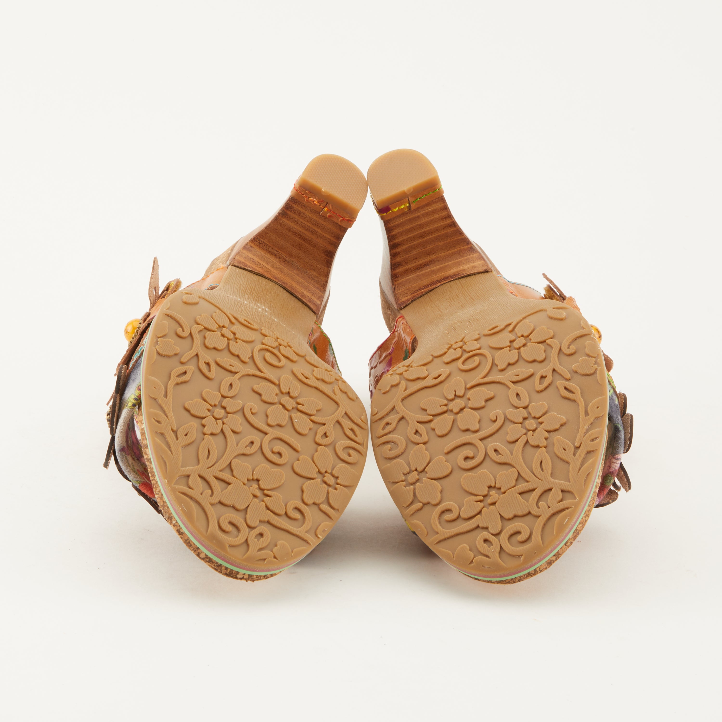 L'Artiste L'ARTISTE CHAGELL SANDALS sandal in pink multi with handcrafted leather design