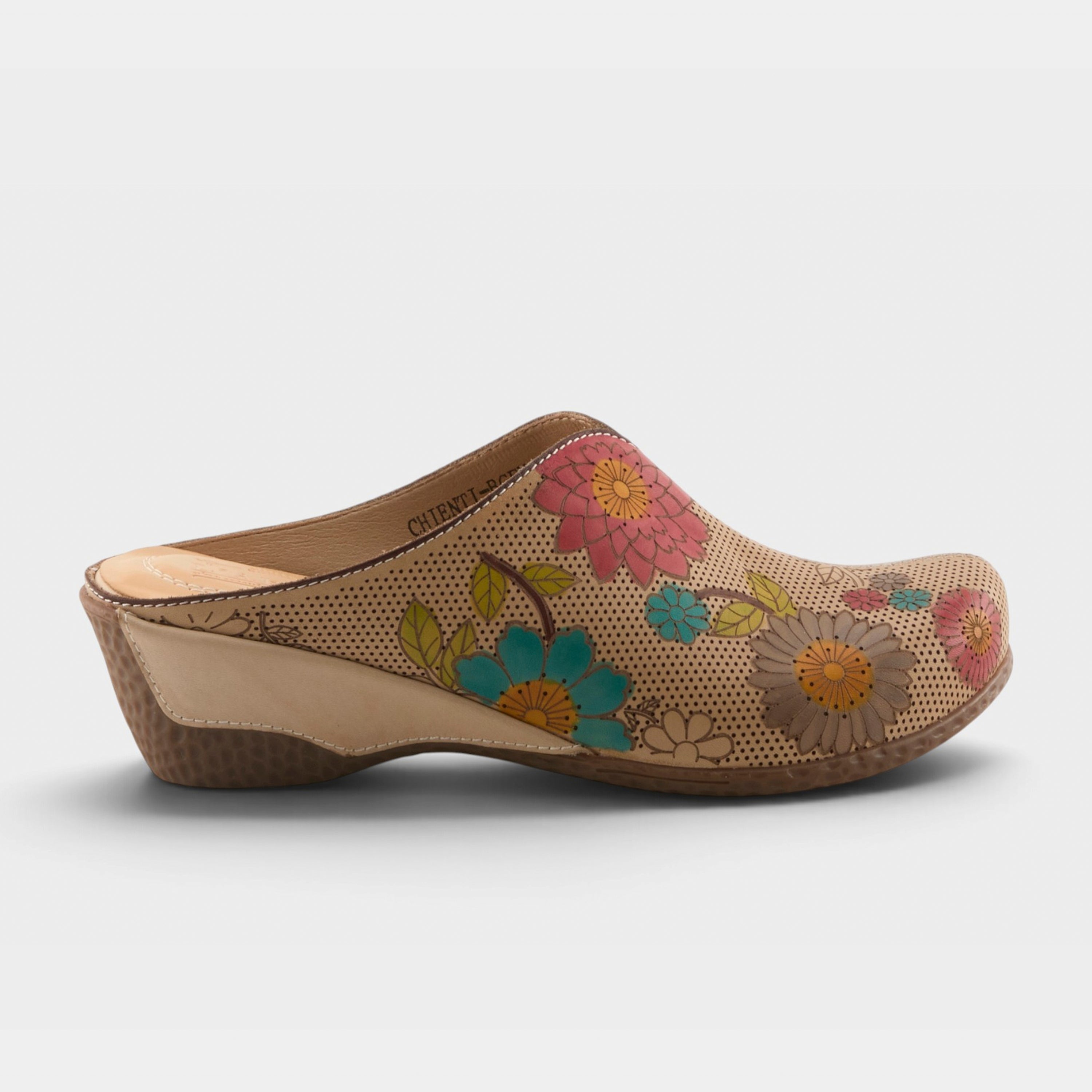 L'Artiste Chienti clogs in Beige Multi, hero view