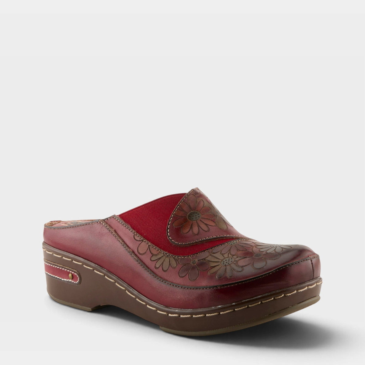 L'Artiste CHINO-DAZIS SHOES in RED MULTI, front view