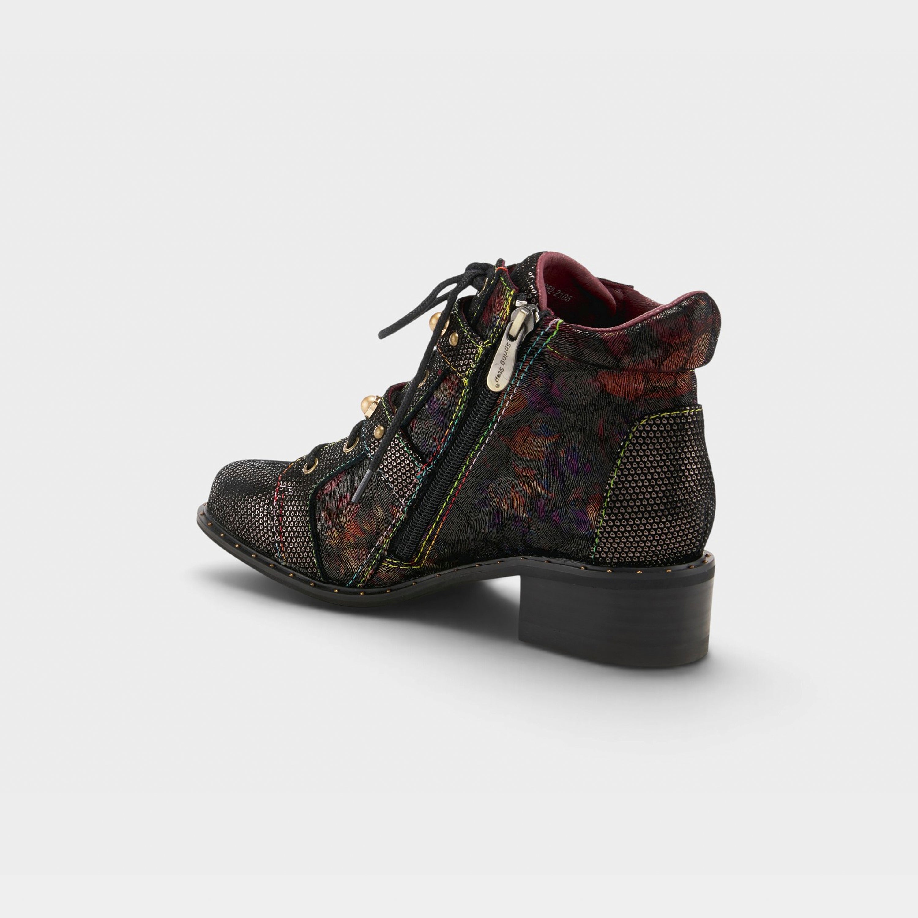 L'Artiste Chrissy booties in Brown Multi, alternate angle view
