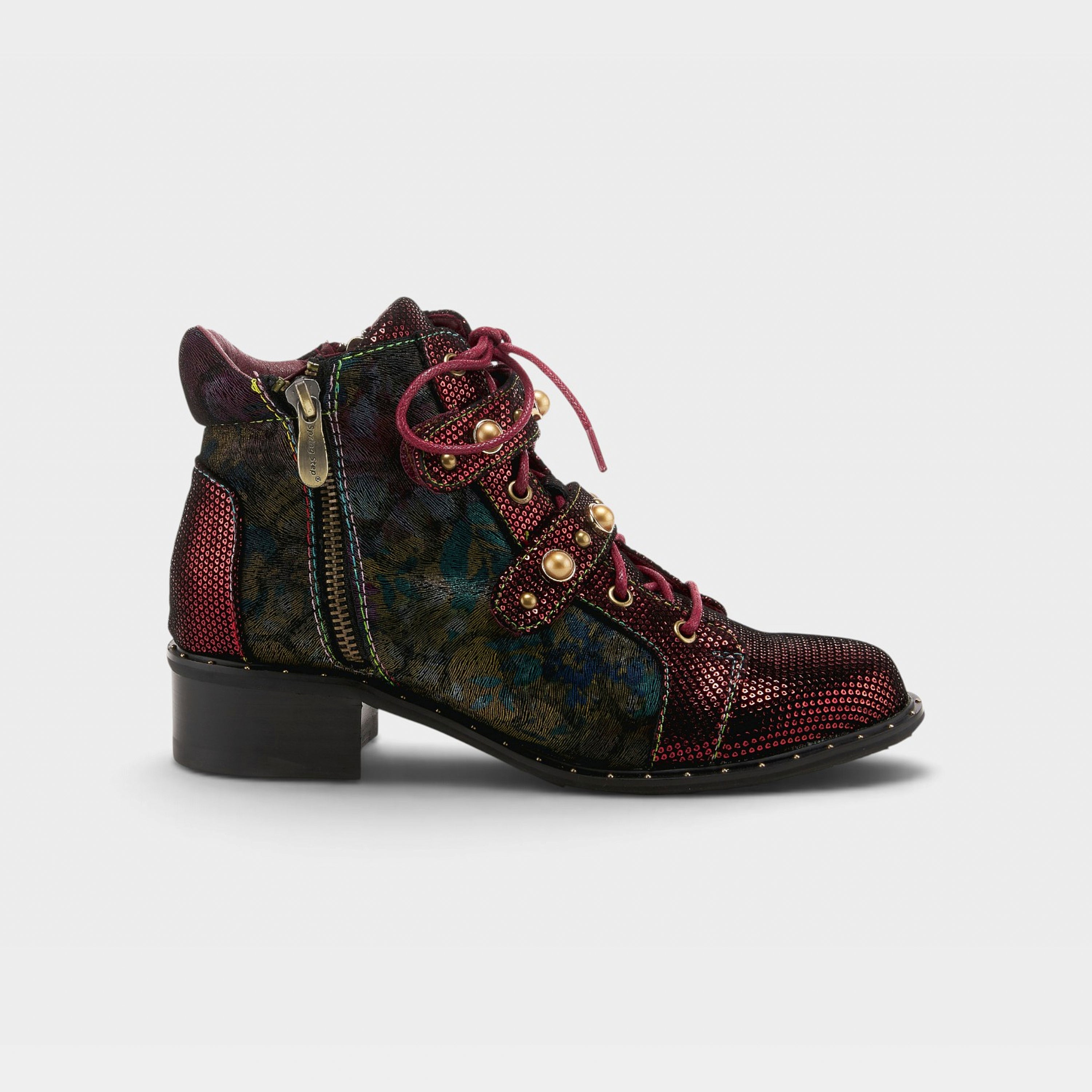 L'Artiste Chrissy booties in Red Multi, hero view
