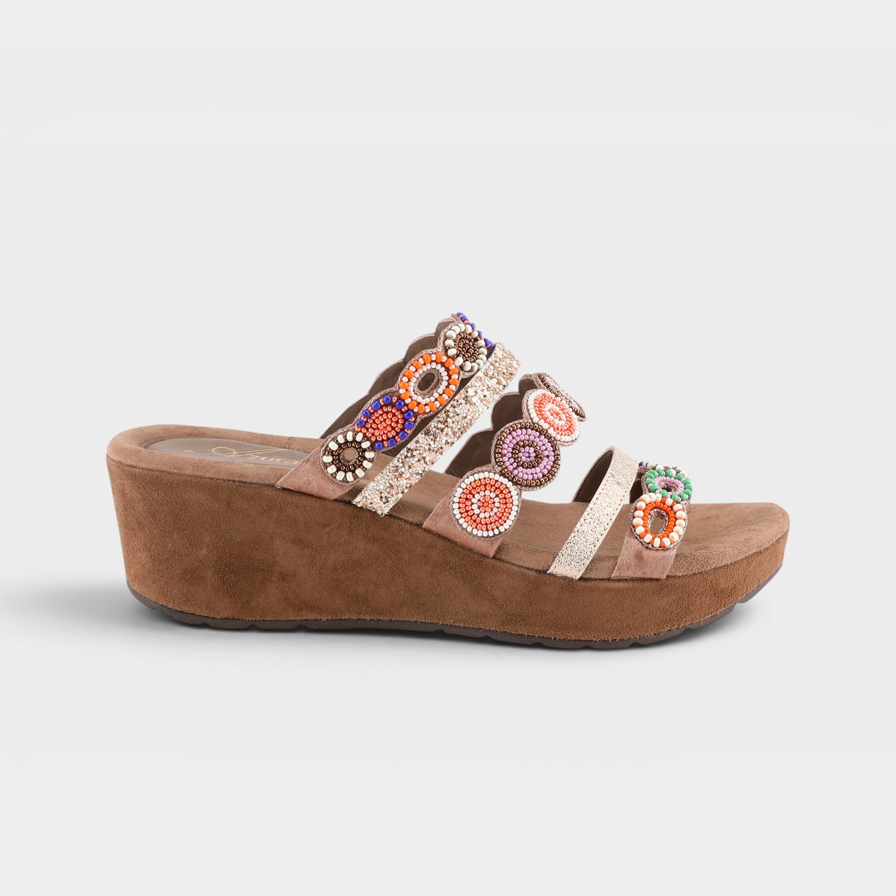 Azura Claretha Orange Multi Sandal