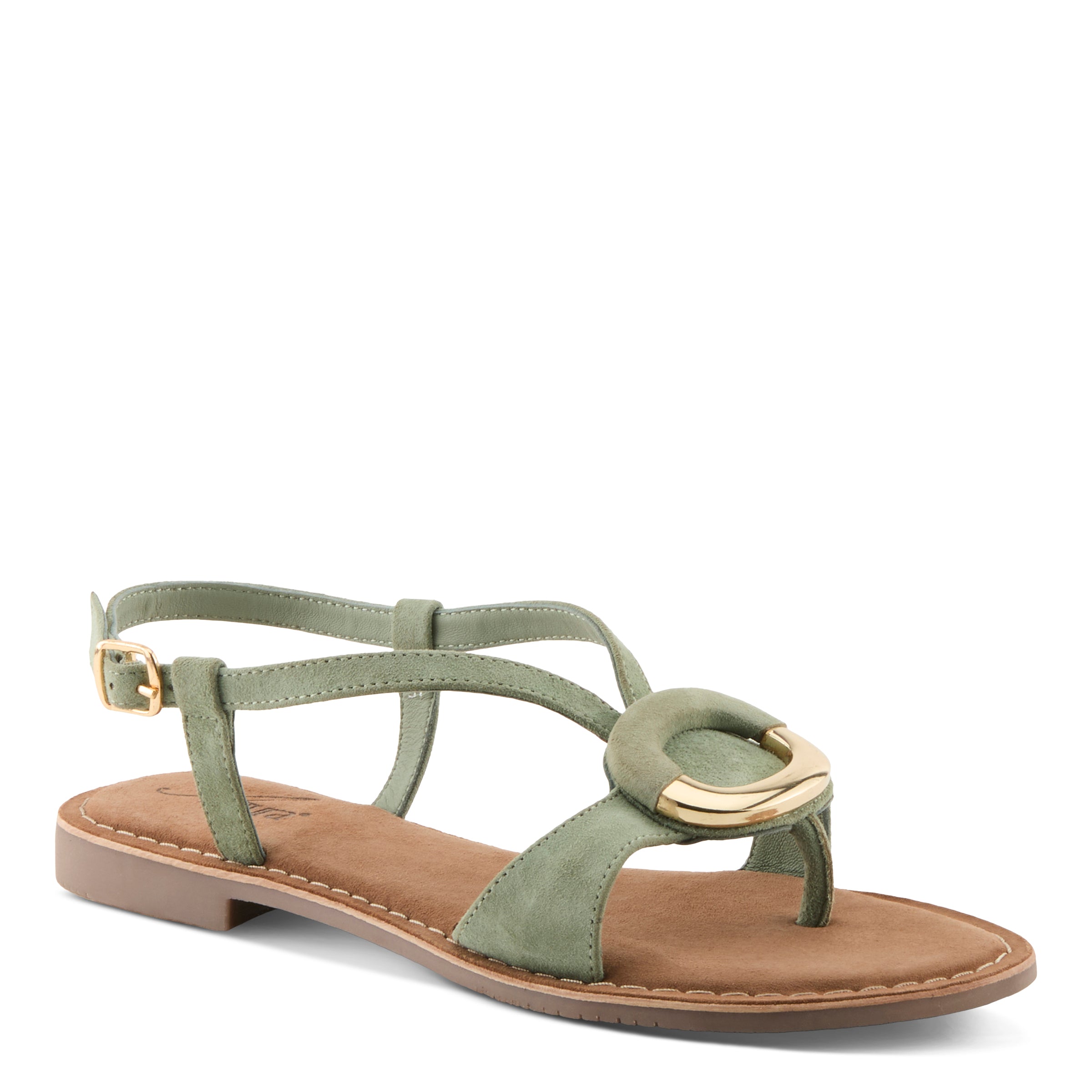 Azura Classylady women's sandal in black suede with suede upper and buckle detail