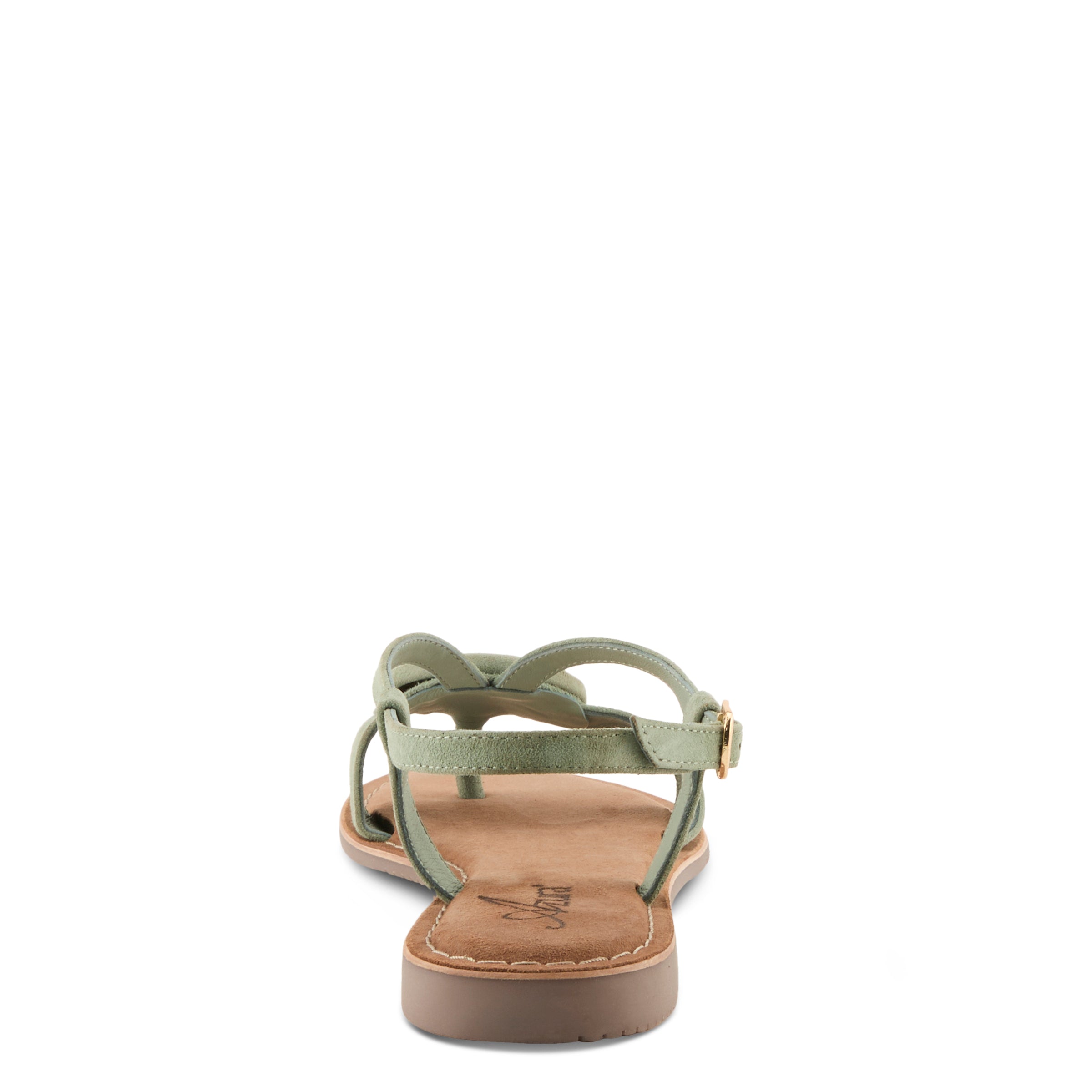 Azura Classylady women's sandal in mint green suede with suede upper and buckle detail