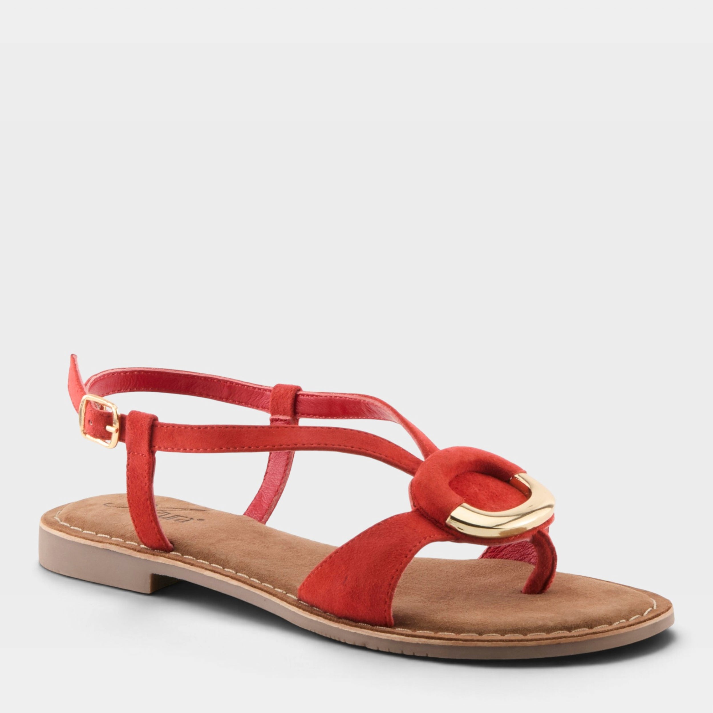 Azura Classylady Red Suede Sandal