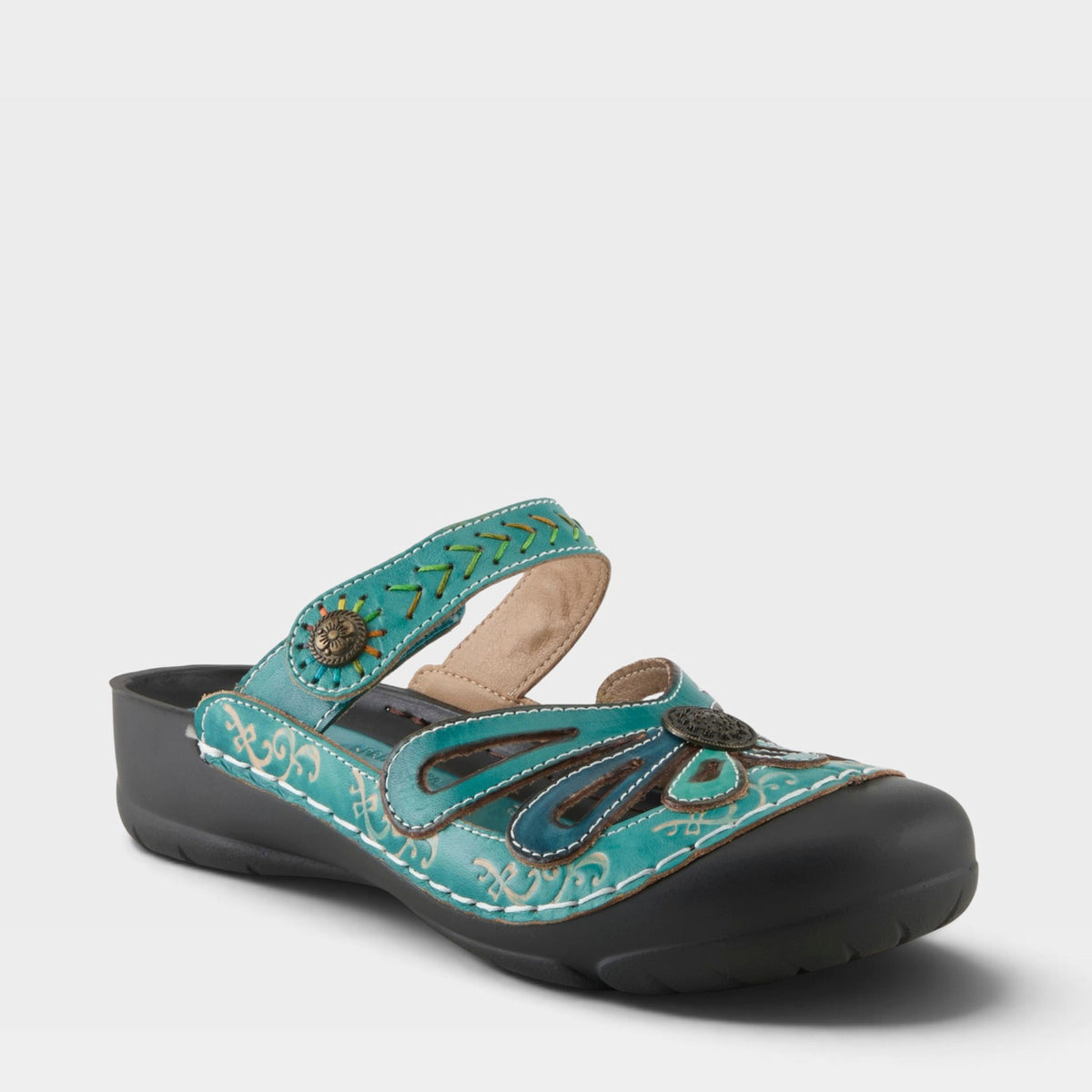 L'Artiste COPA CLOG in TURQUOISE MULTI, front view
