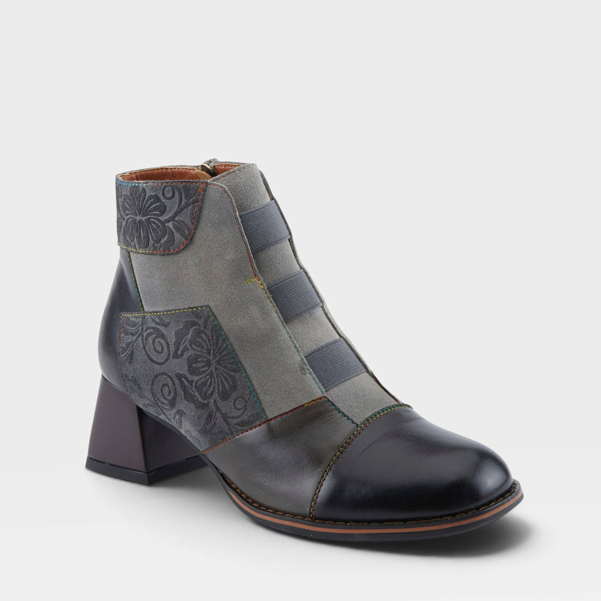 L'Artiste COPINE BOOTS in BLACK MULTI, front view