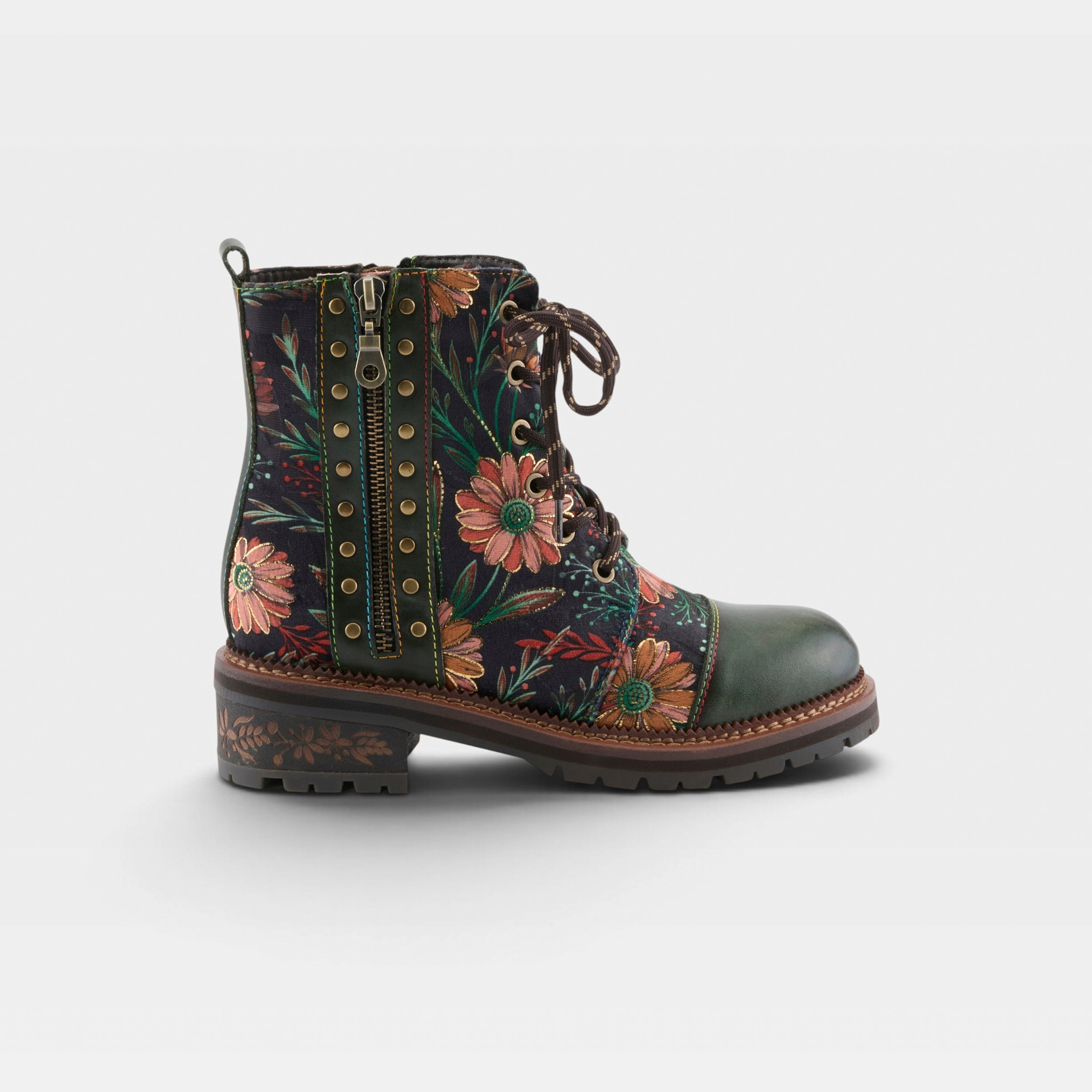 L'Artiste Cordea boots in Green Multi, hero view