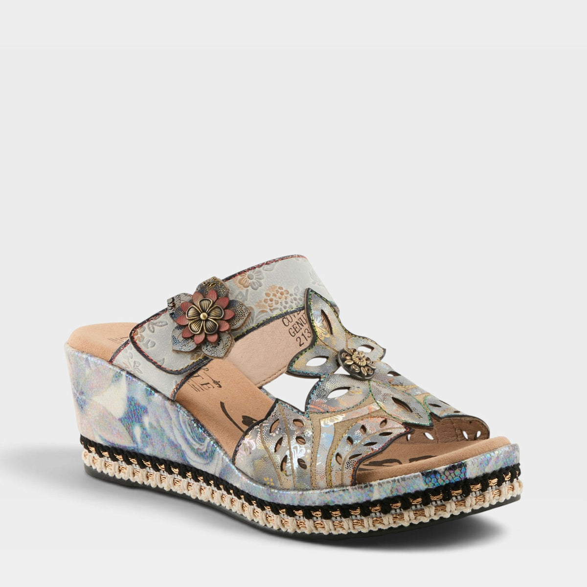 L'Artiste COVERUP SANDALS in ICE, front view