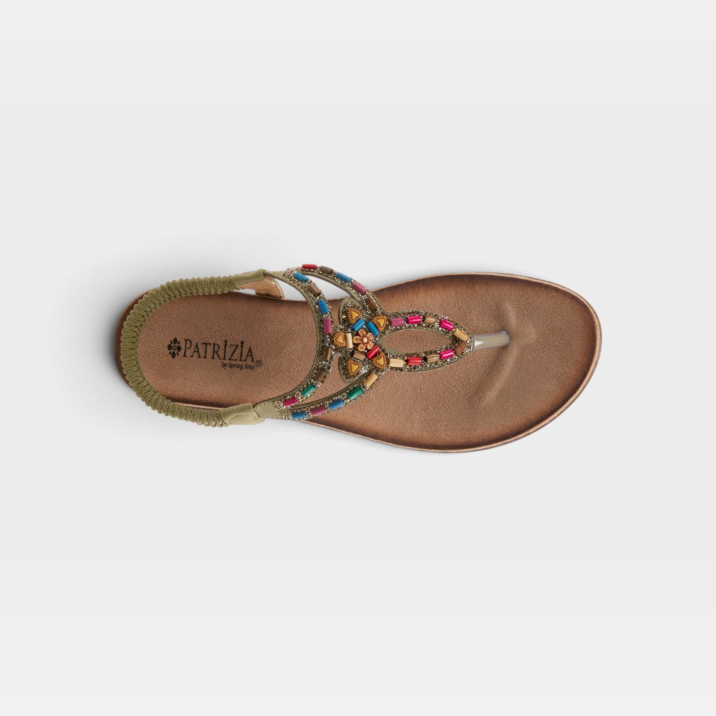 Patrizia Crema Olive Green Sandal