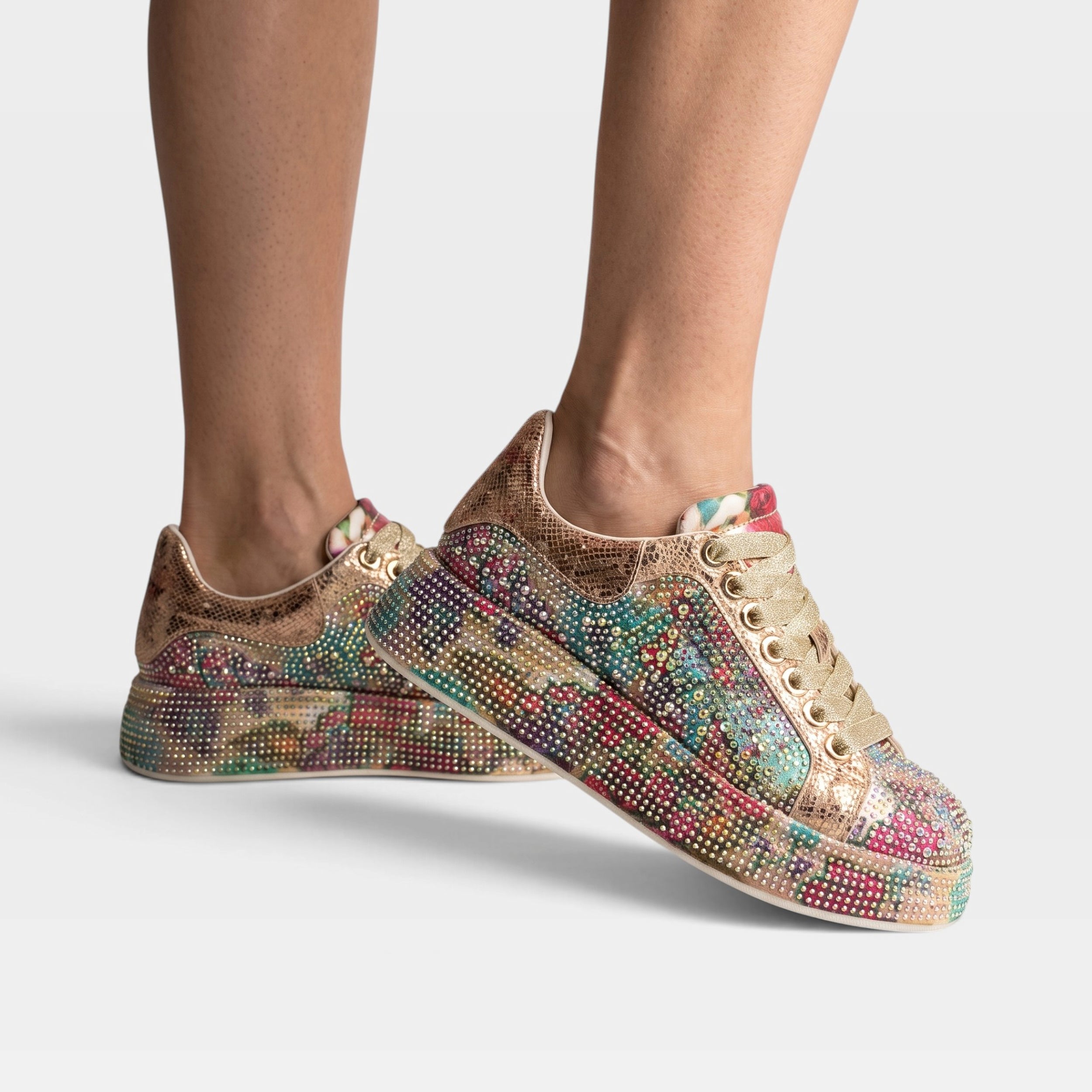 Azura Crystalushus Gold Multi Shoe
